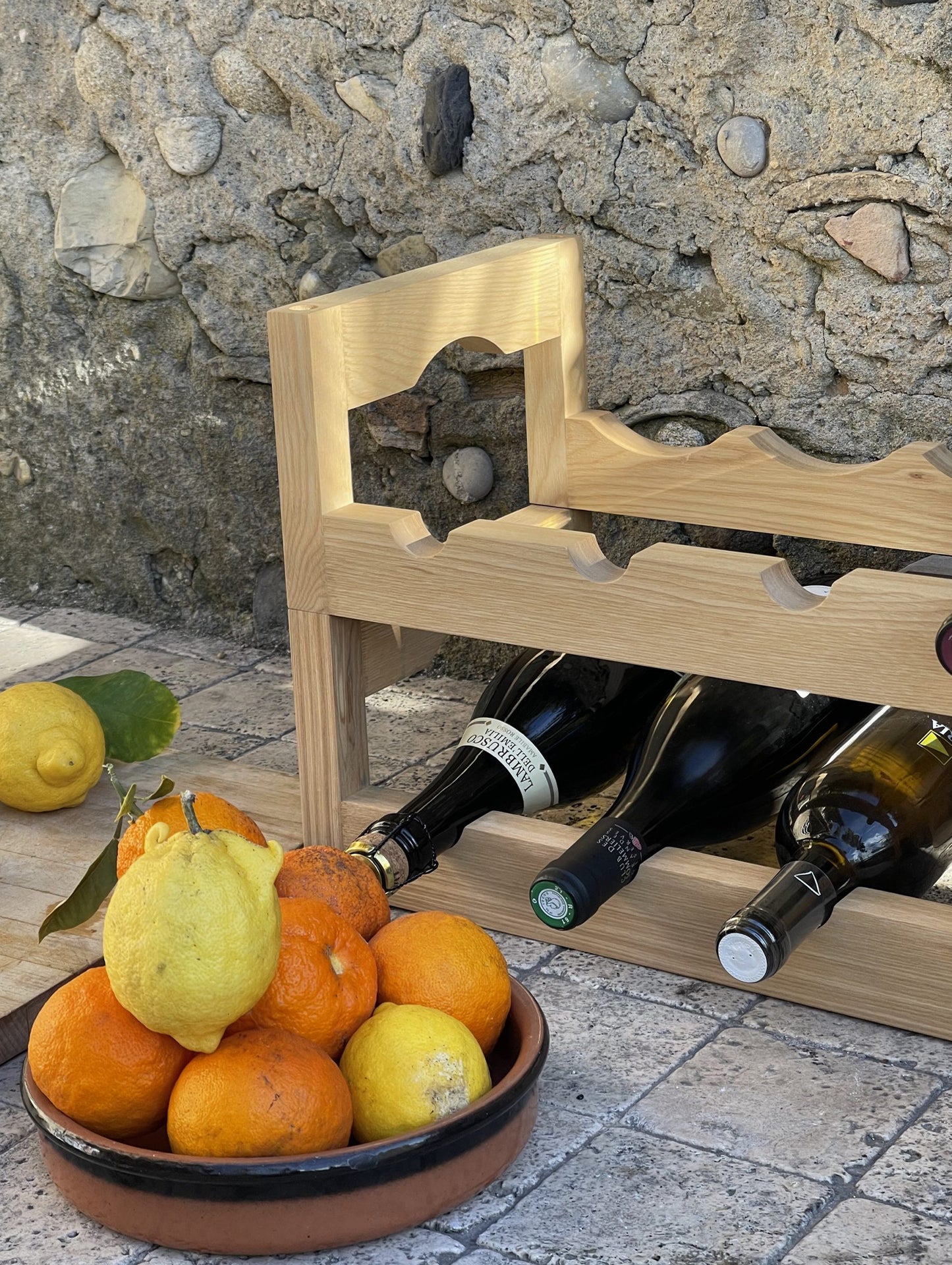 Silo Wine Rack by Massproductions - Oiled Ash