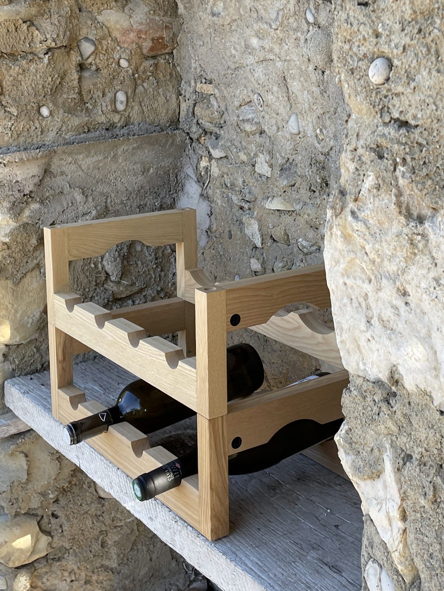 Silo Wine Rack by Massproductions - Oiled Ash