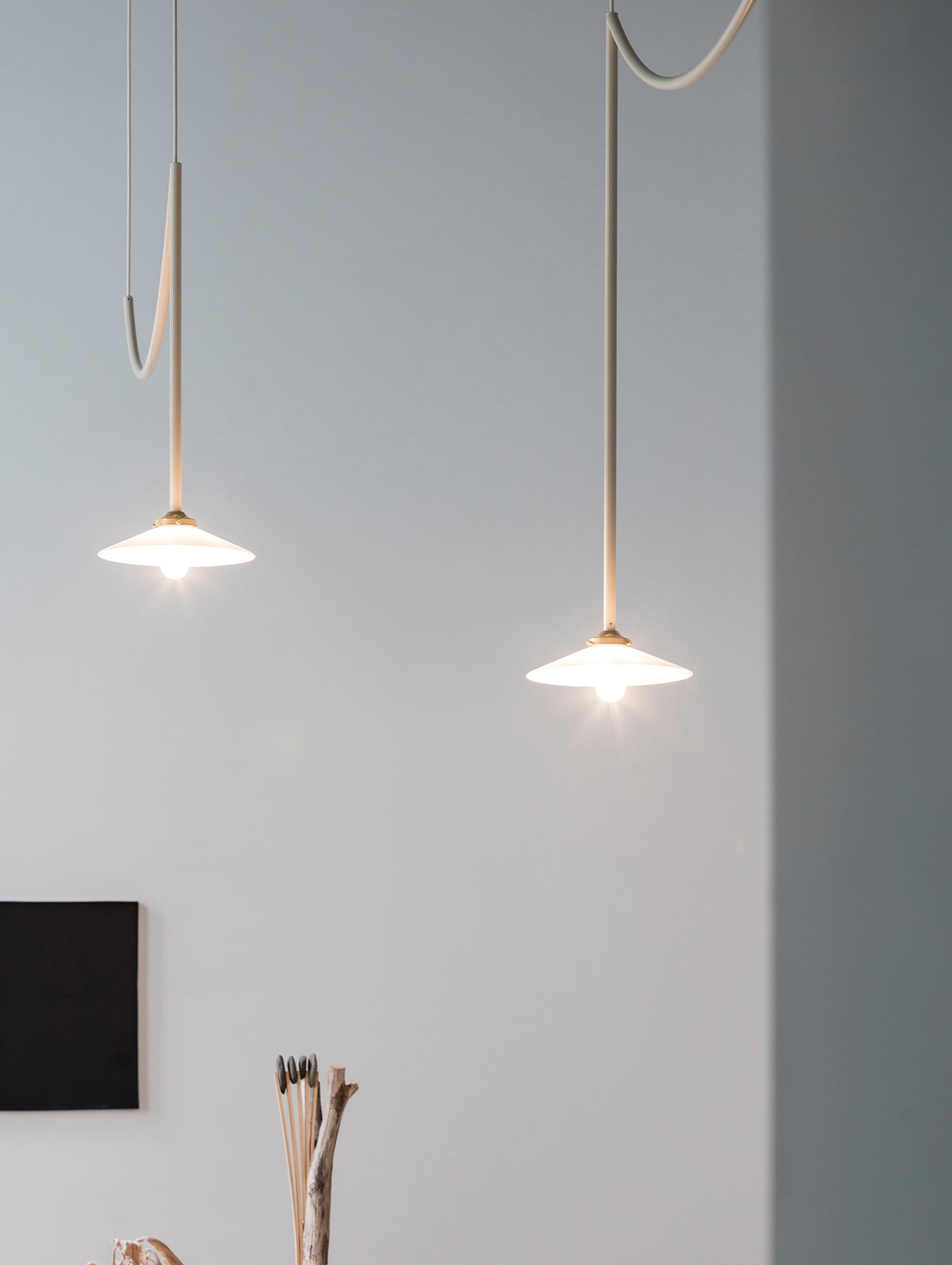 Ceiling Lamp No.4 by Valerie Objects - Ivory Steel