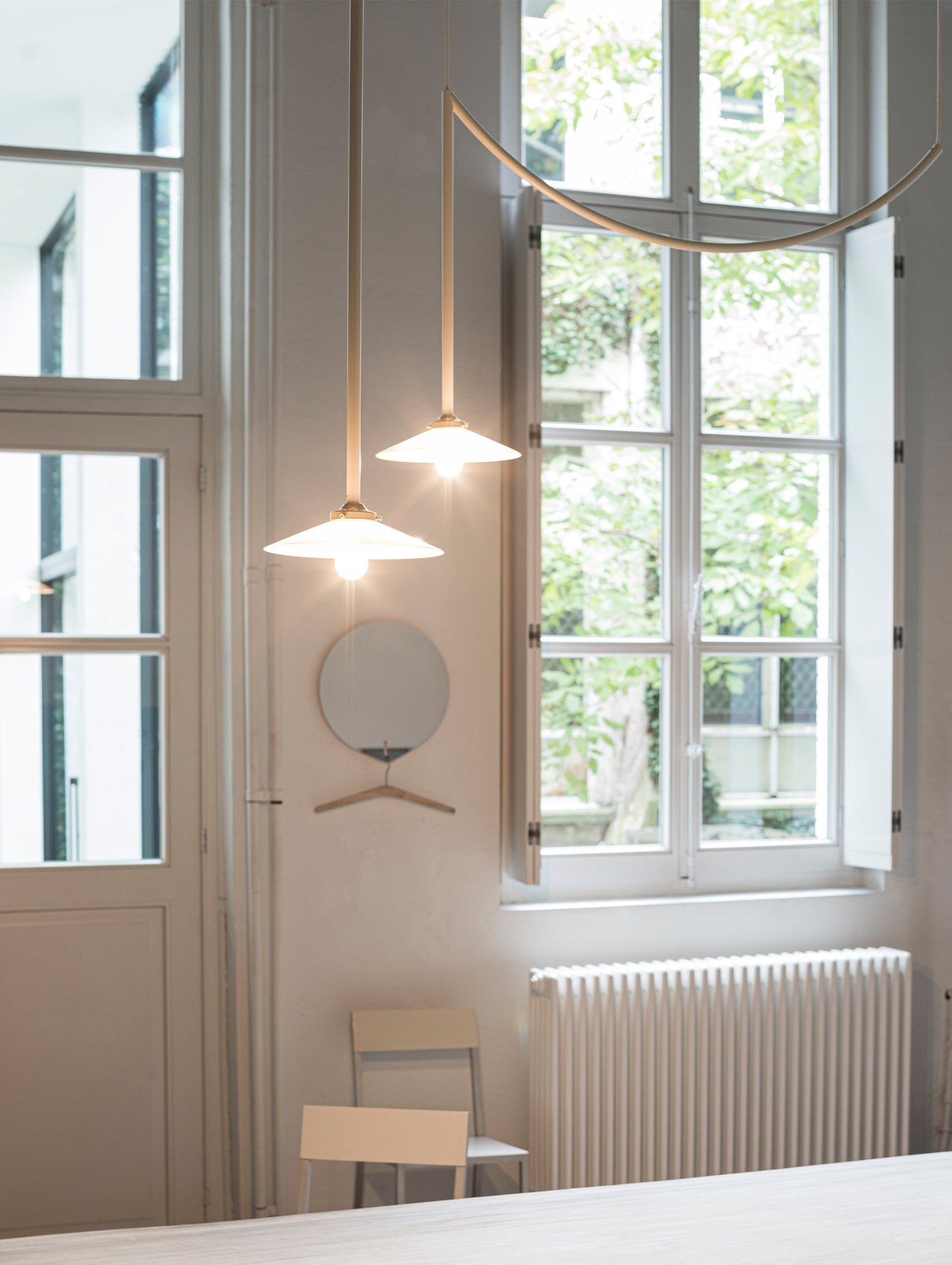 Ceiling Lamp No.4 by Valerie Objects - Ivory Steel