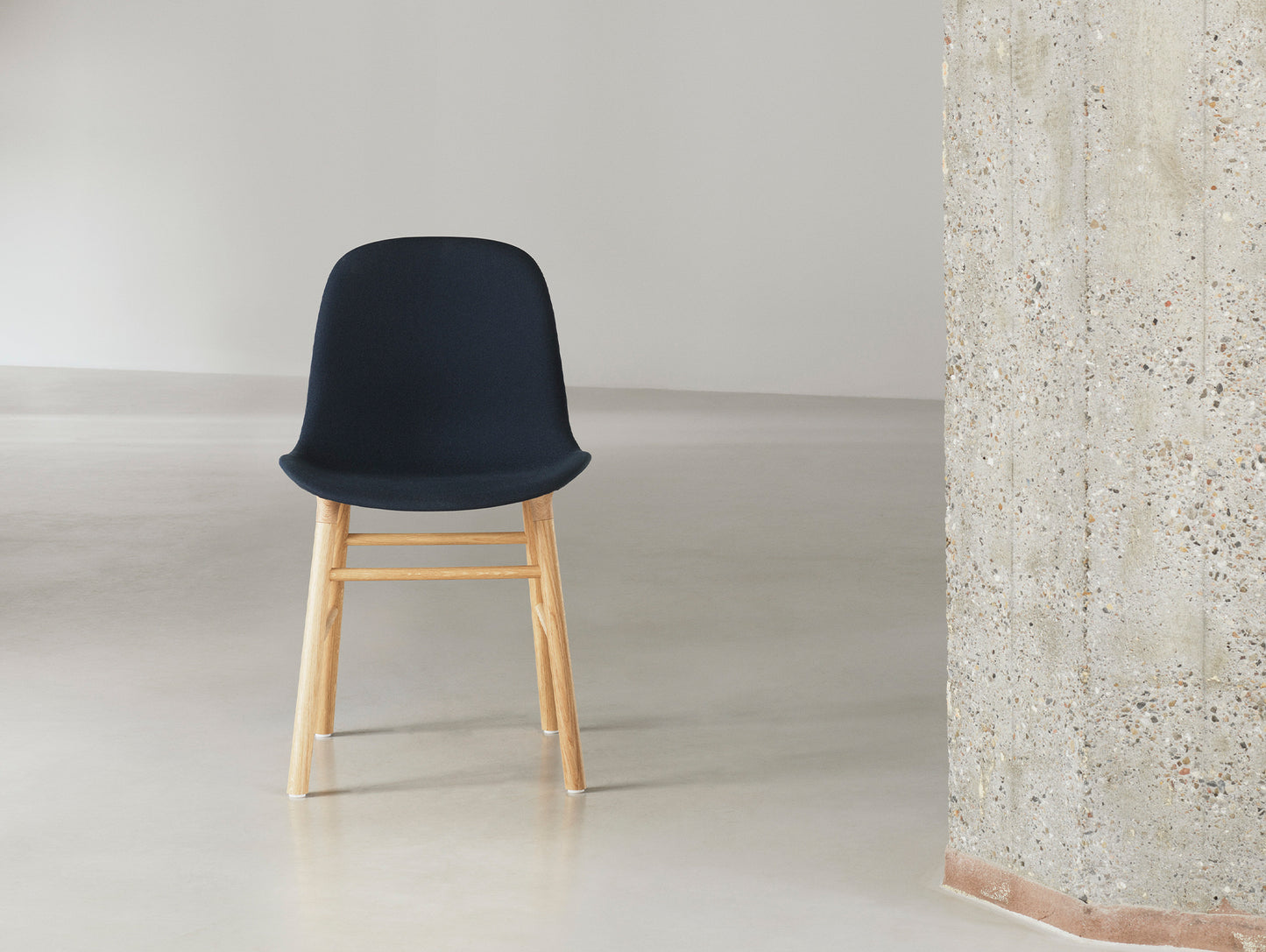 Form Chair Upholstered by Normann Copenhagen - Oak Base / Aquarius Pitch JA002