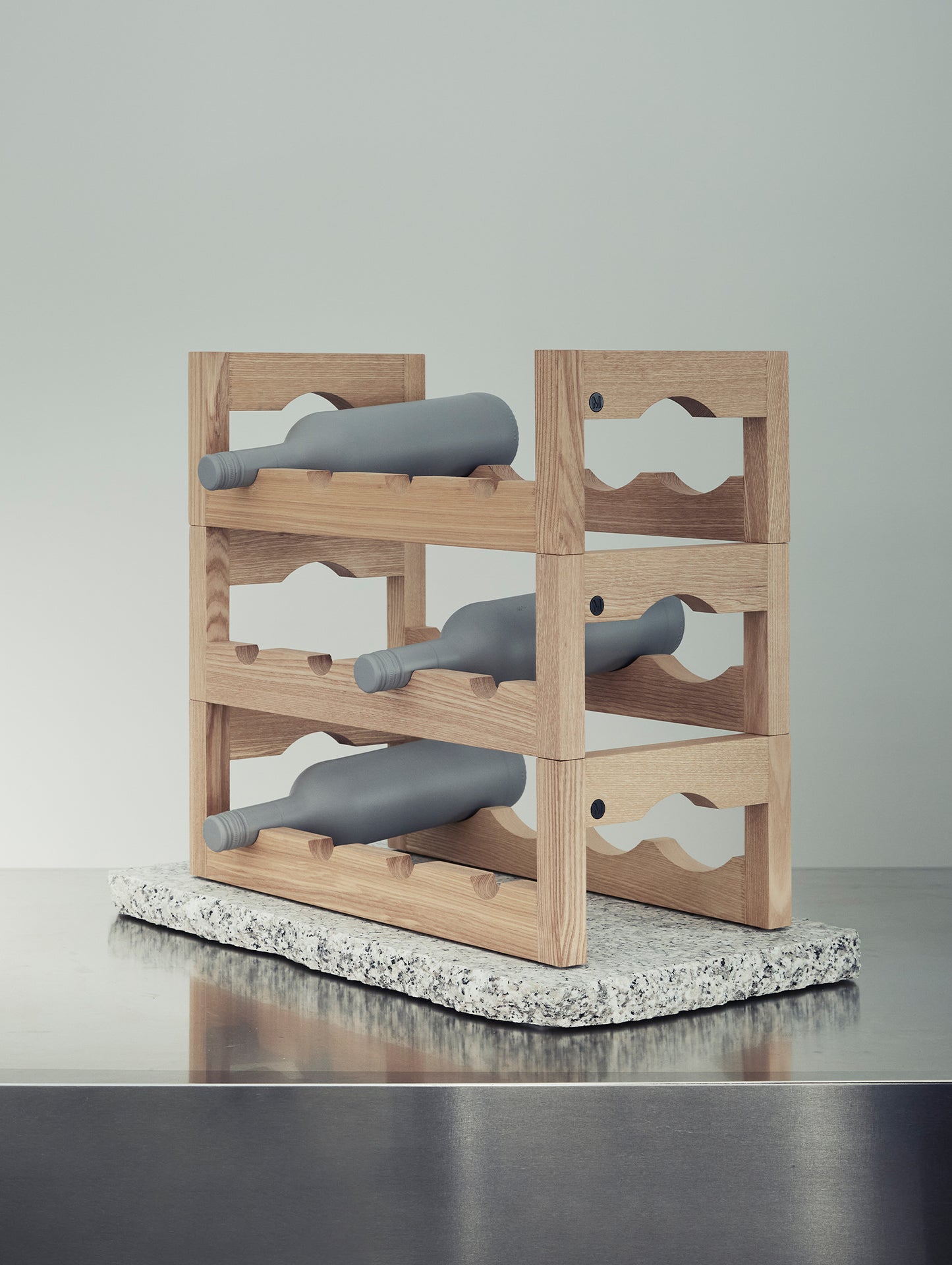 Silo Wine Rack by Massproductions - Oiled Ash