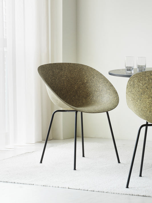 Mat Armchair - Steel by Normann Copenhagen - Black Base / Seaweed