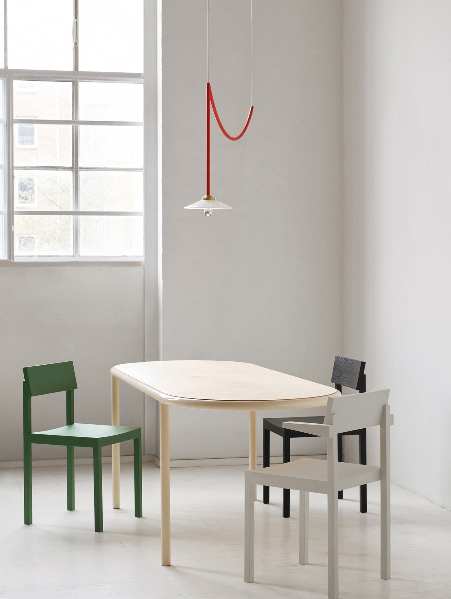 Ceiling Lamp No.5 by Valerie Objects - Red Steel