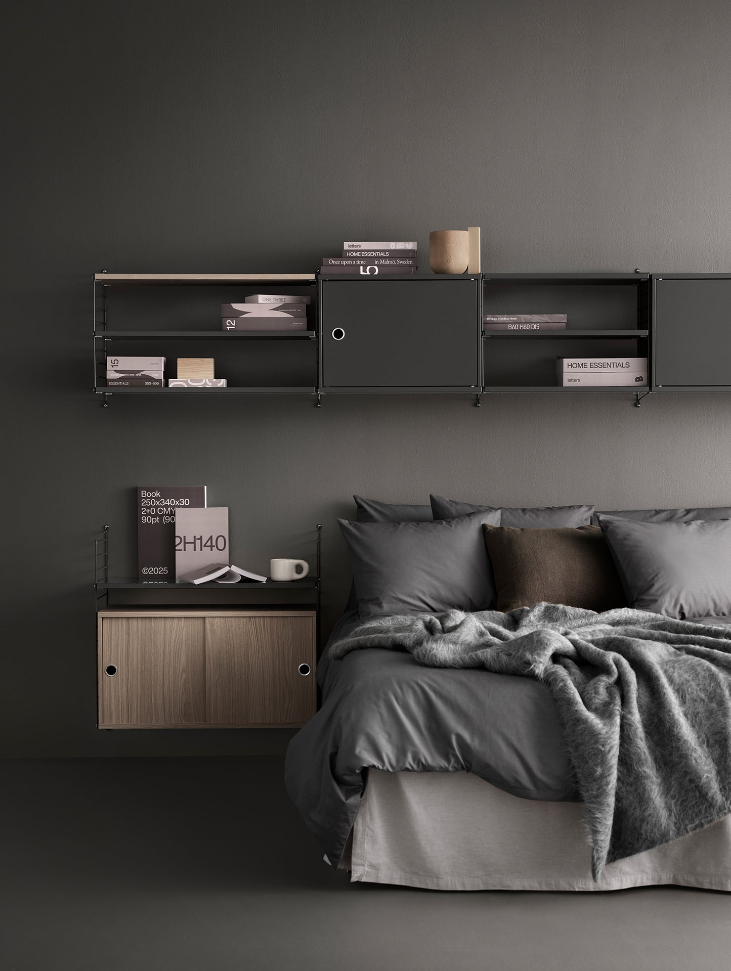String System Shelves by String - Dark Grey