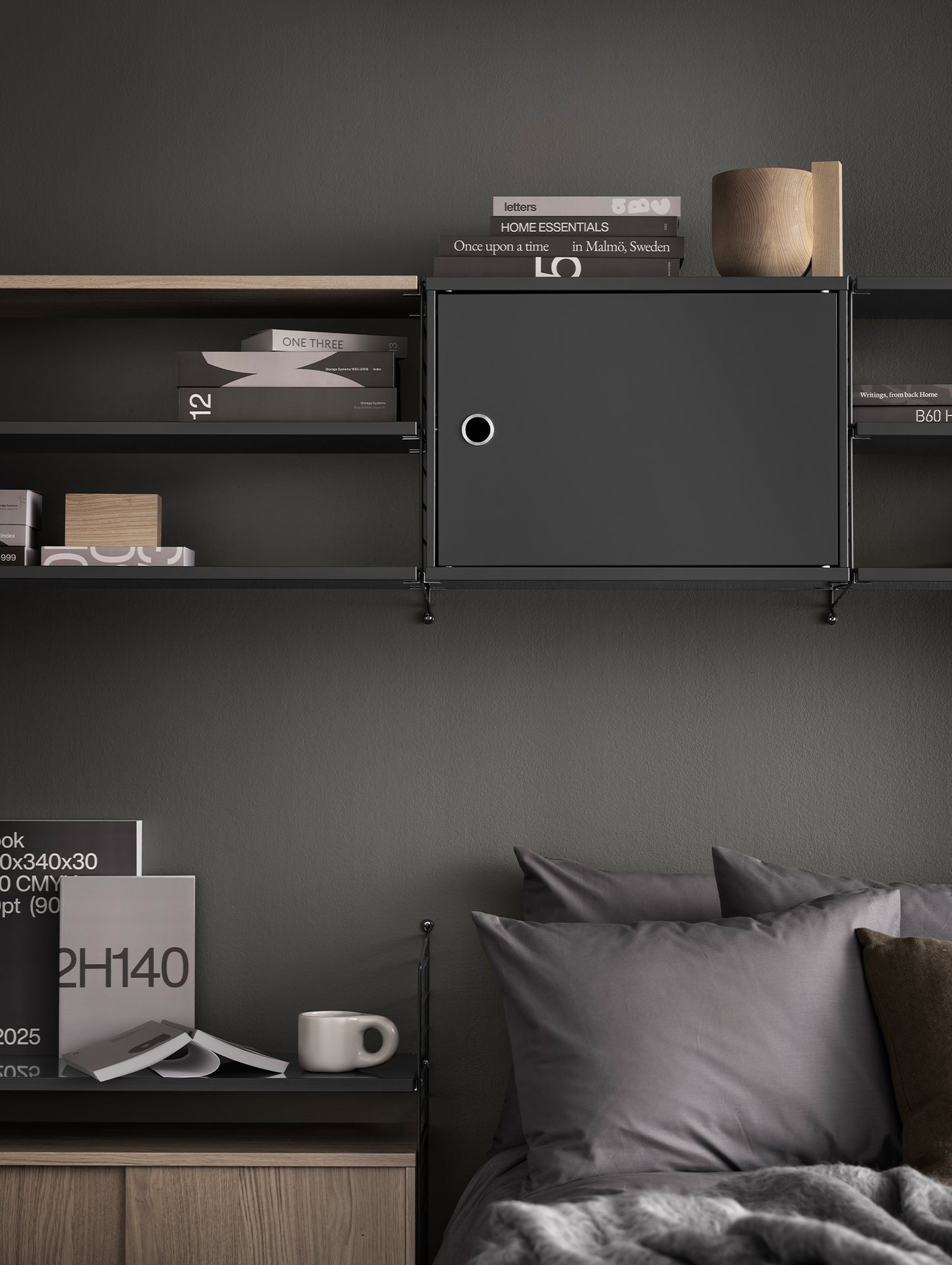 String System Wall Panels by String - Dark Grey