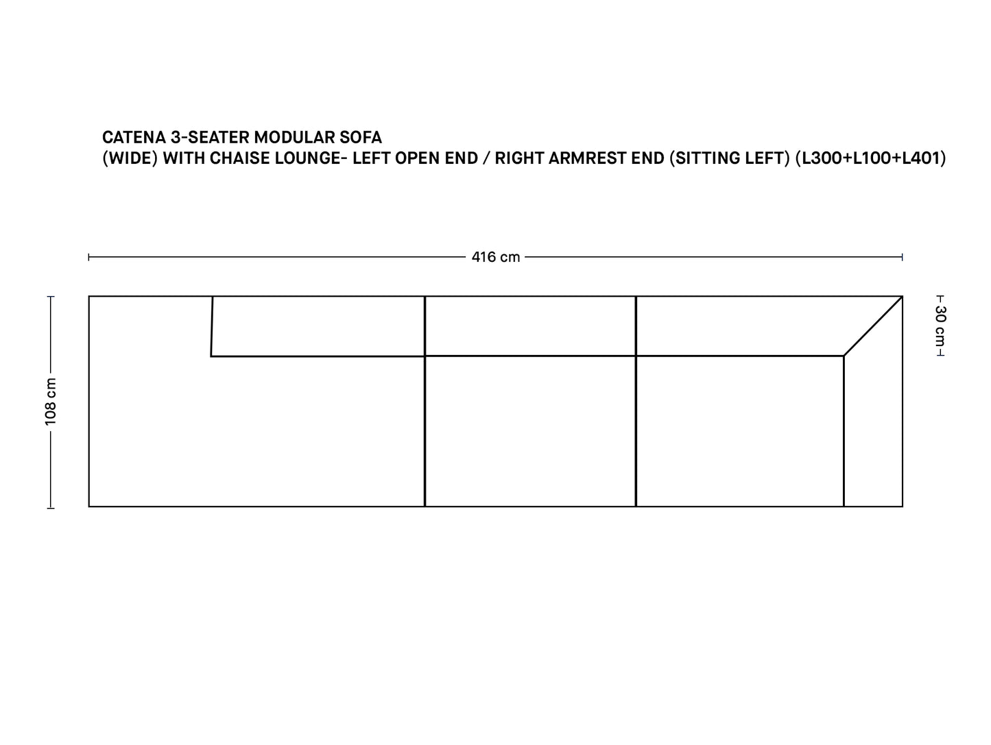 Catena 3-Seater Modular Sofa