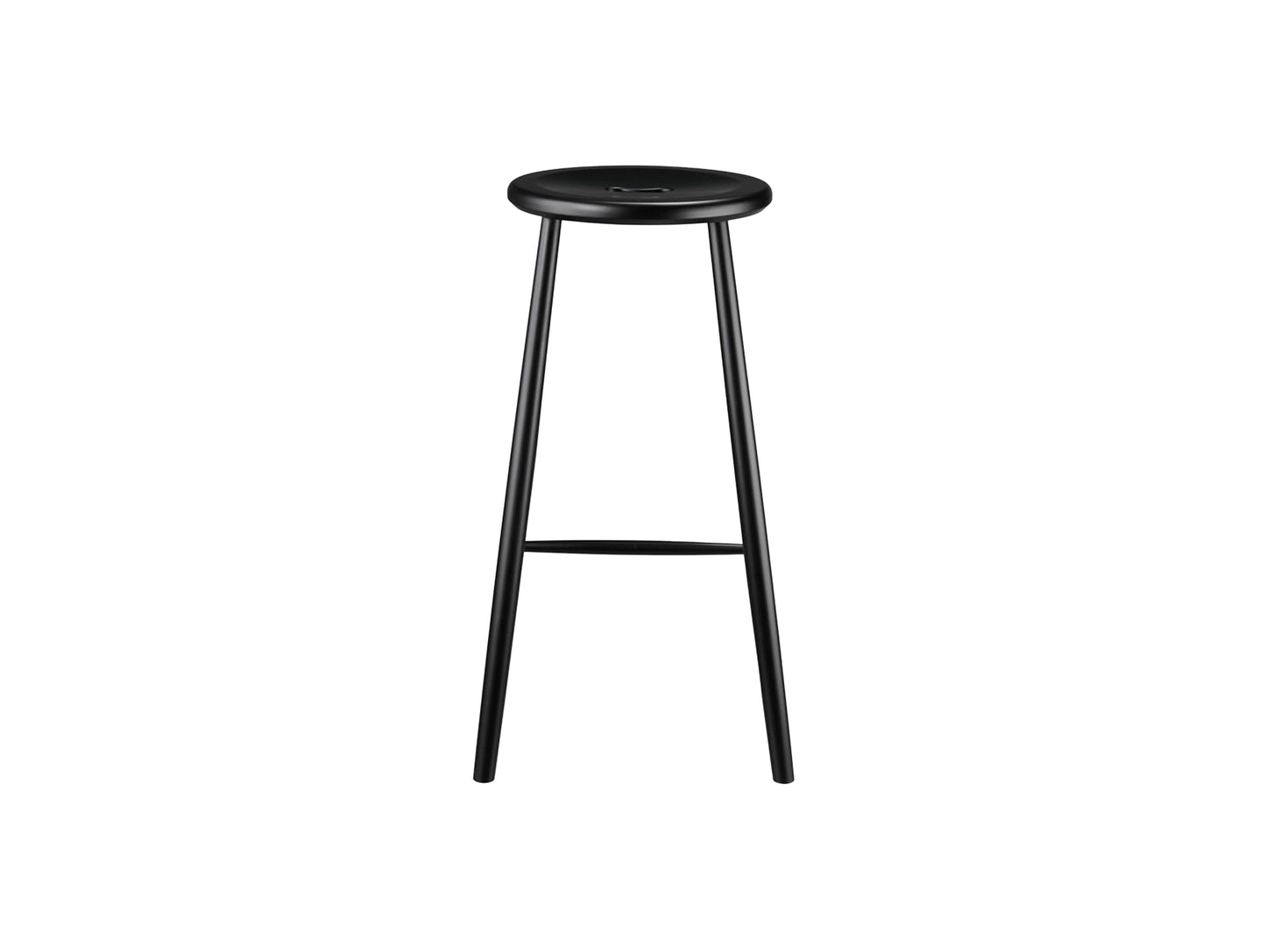 J27B Stool by FDB Mobler - Black Painted Beech