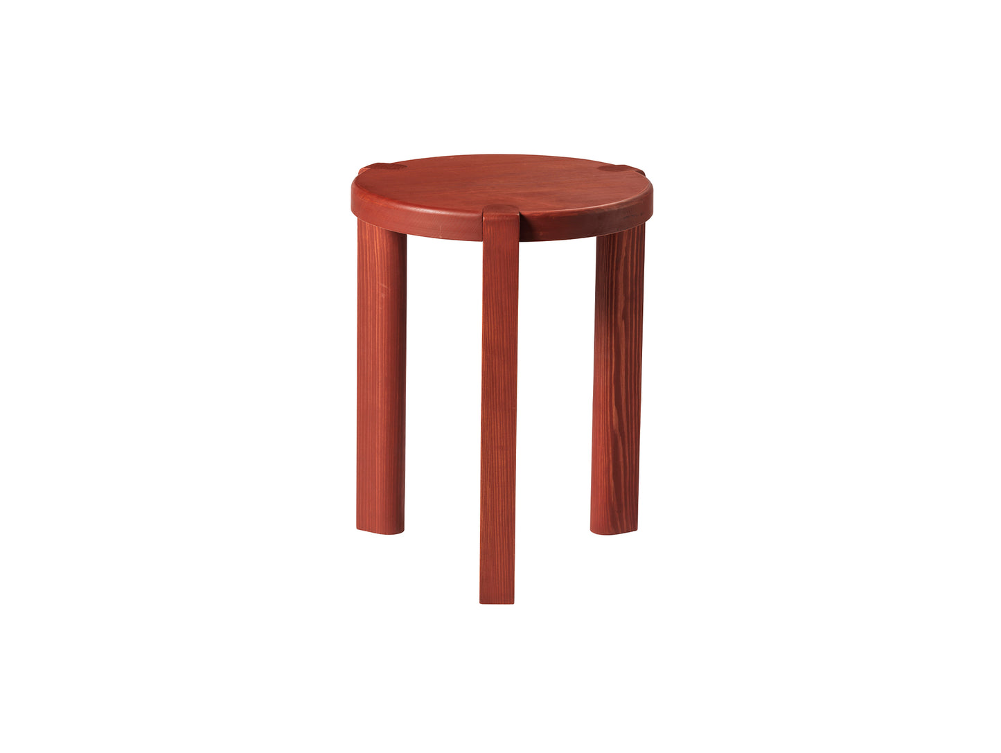 D108 Ragnesminde Side Table by FDB Mobler - Carmine Red Oiled Pine Wood