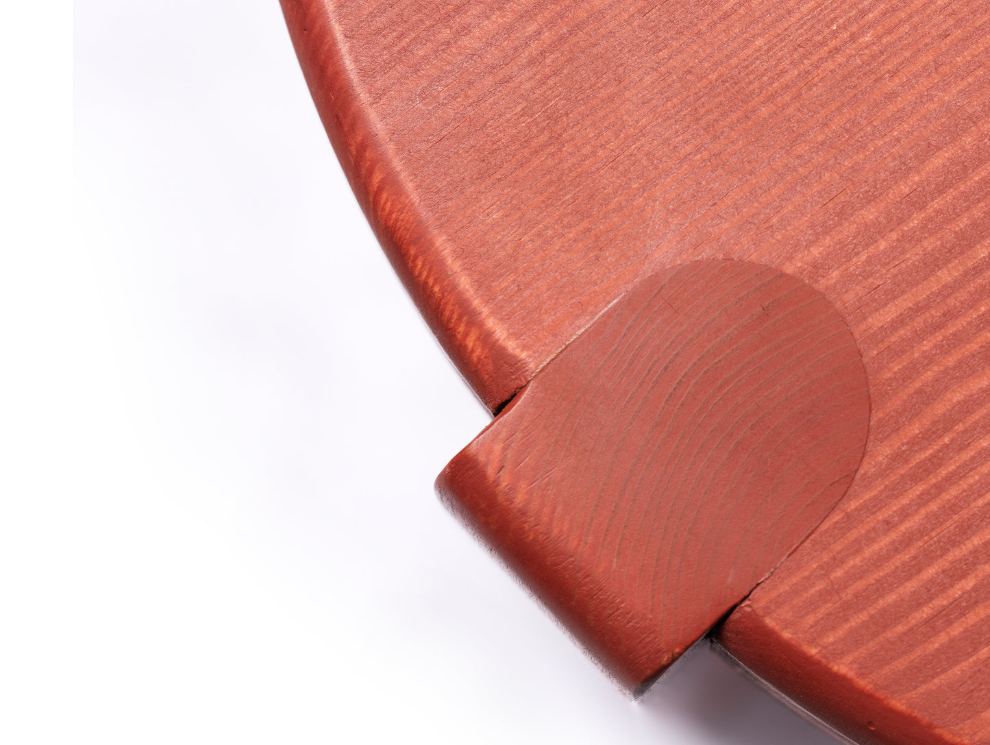 D108 Ragnesminde Side Table by FDB Mobler - Carmine Red Oiled Pine Wood
