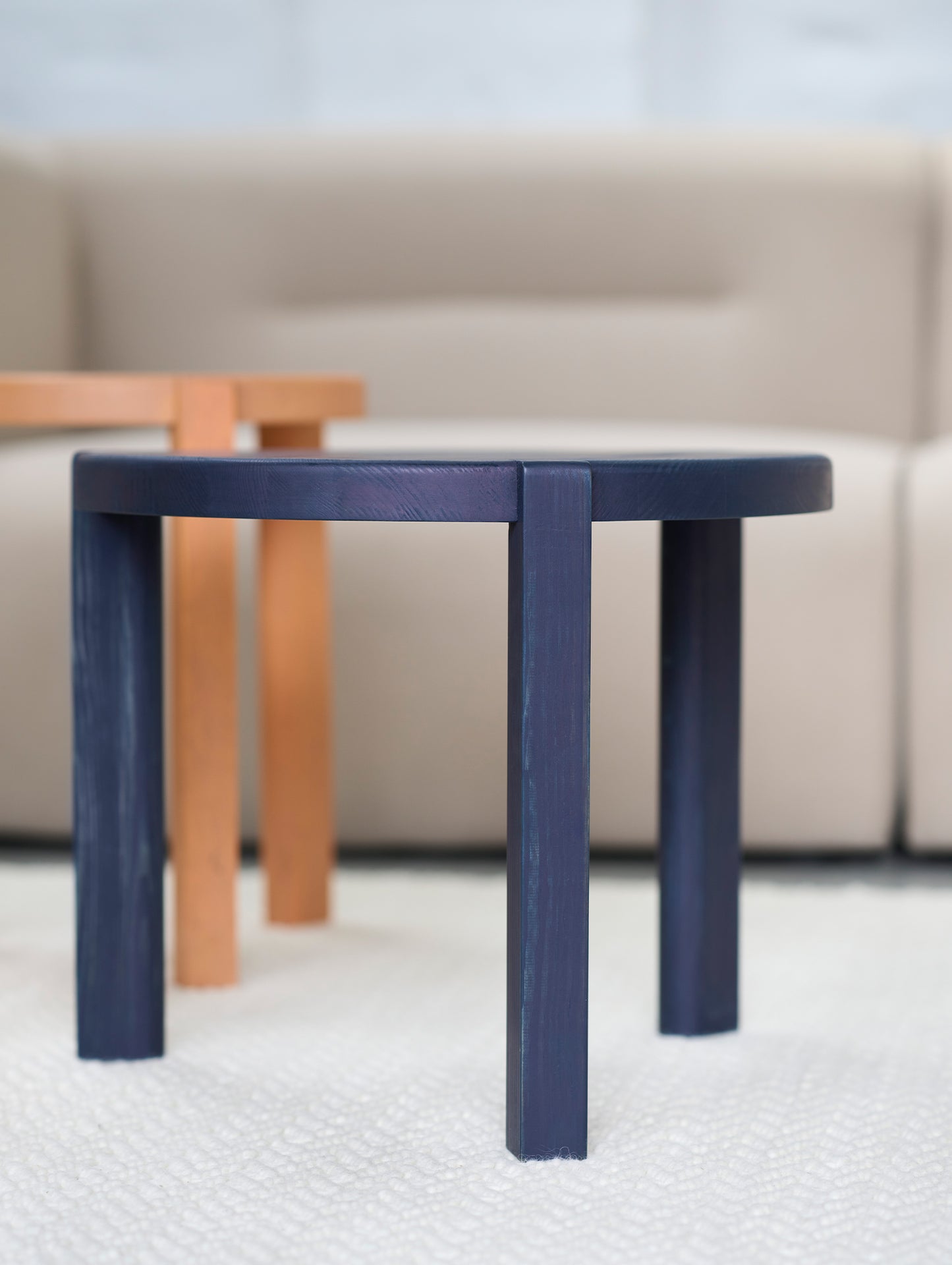 D108 Ragnesminde Coffee Table by FDB Mobler - Midnight Blue Oiled Pine
