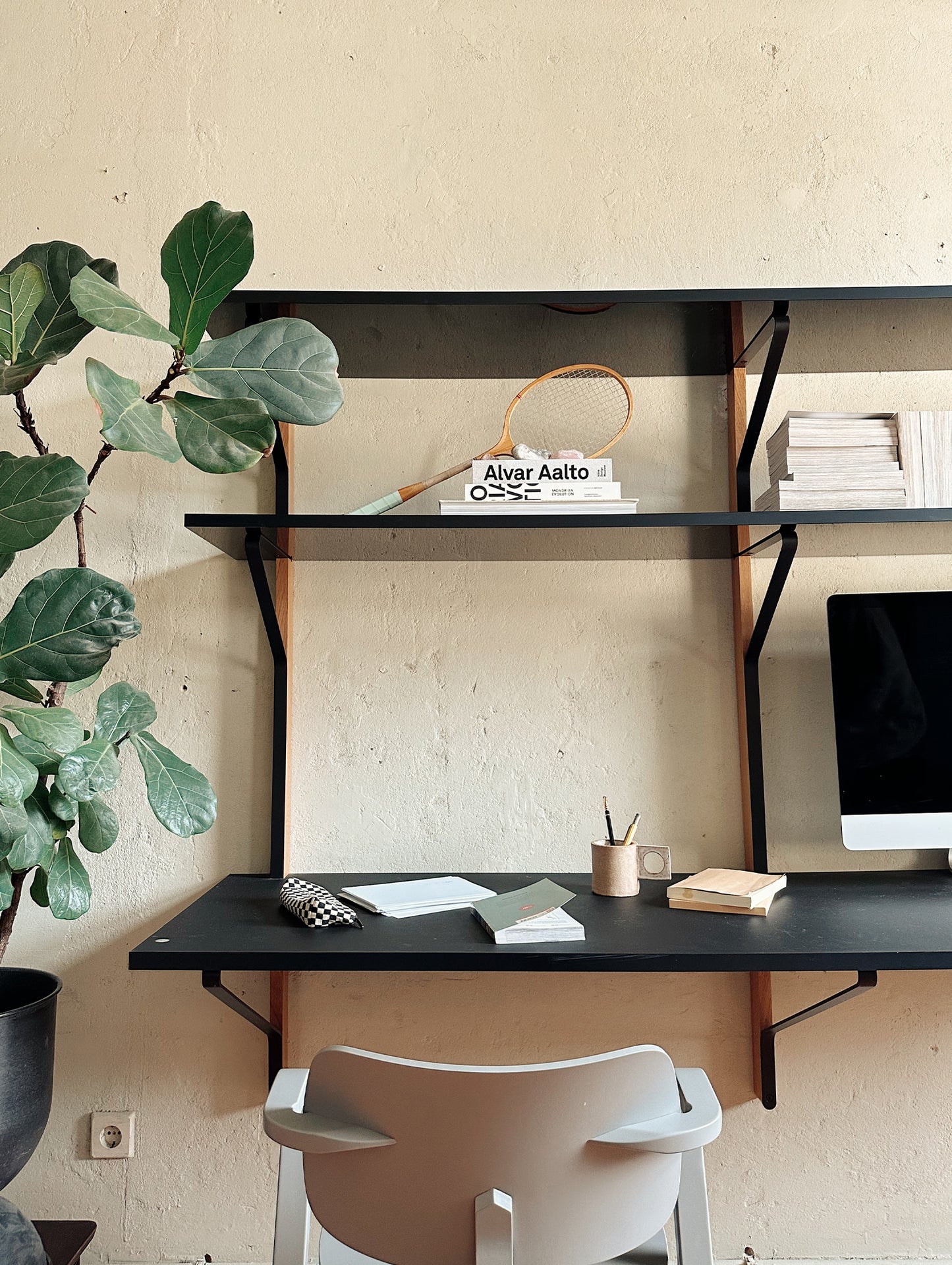 Kaari Wall Shelf with Desk by Artek - REB 010