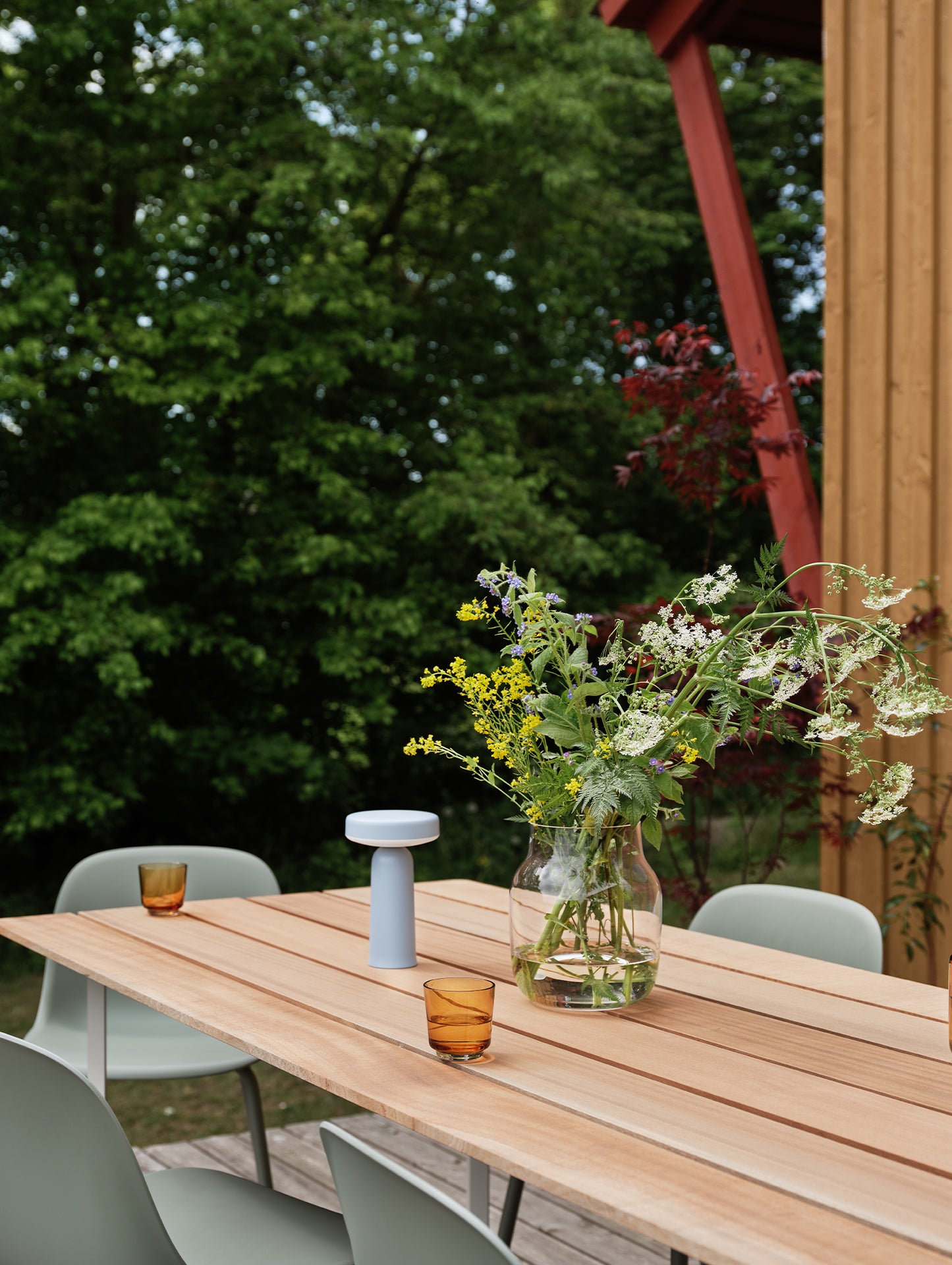 Fiber Outdoor Side Chair by Muuto - Dusty Green