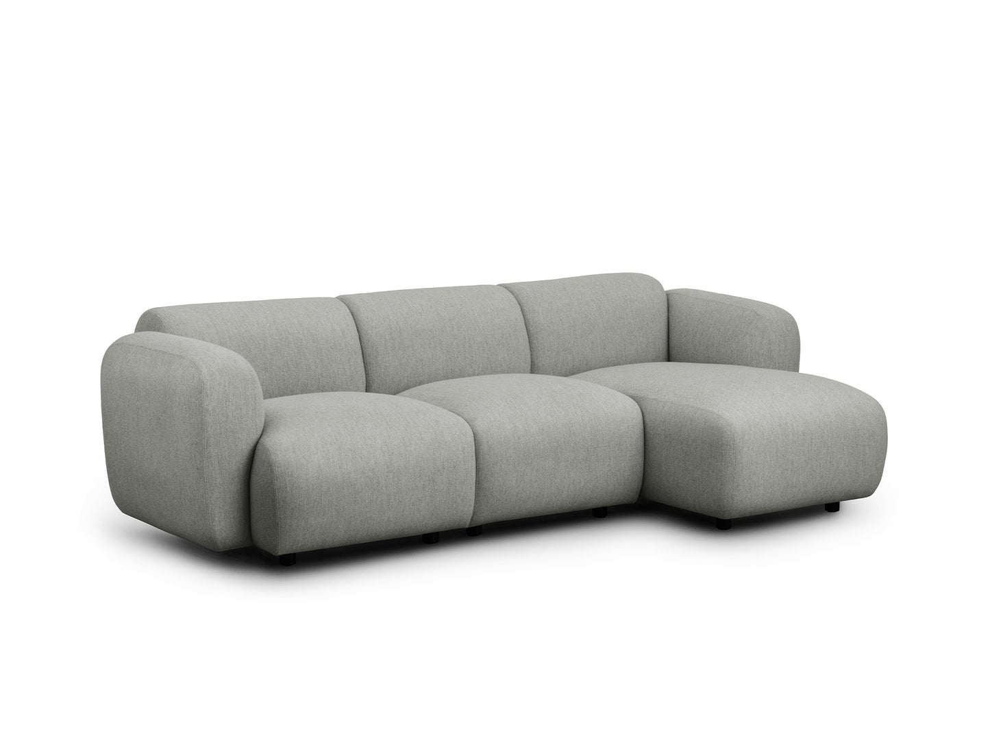 Swell 3-Seater with Chaise Longue - Right Armrest Sofa by Normann Copenhagen / Hallingdal 65 110