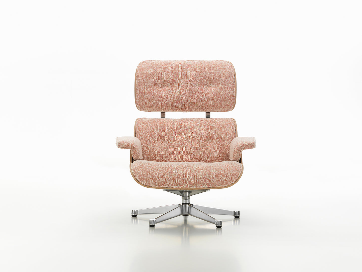 Eames Lounge Chair - Nubia Fabric by Vitra - Black Pigmented Walnut / Ivory Peach 07 Nubia