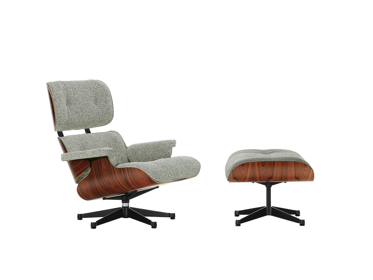 Eames Lounge Chair by Vitra - Santos palisander / 09 Ivory Forest