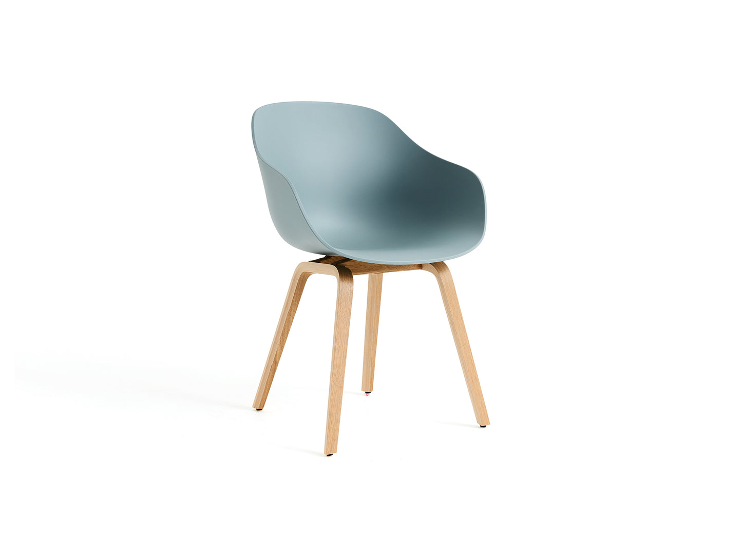 About A Chair AAC 222 - New Colours by HAY / Dusty Blue Shell / Lacquered Oak Base