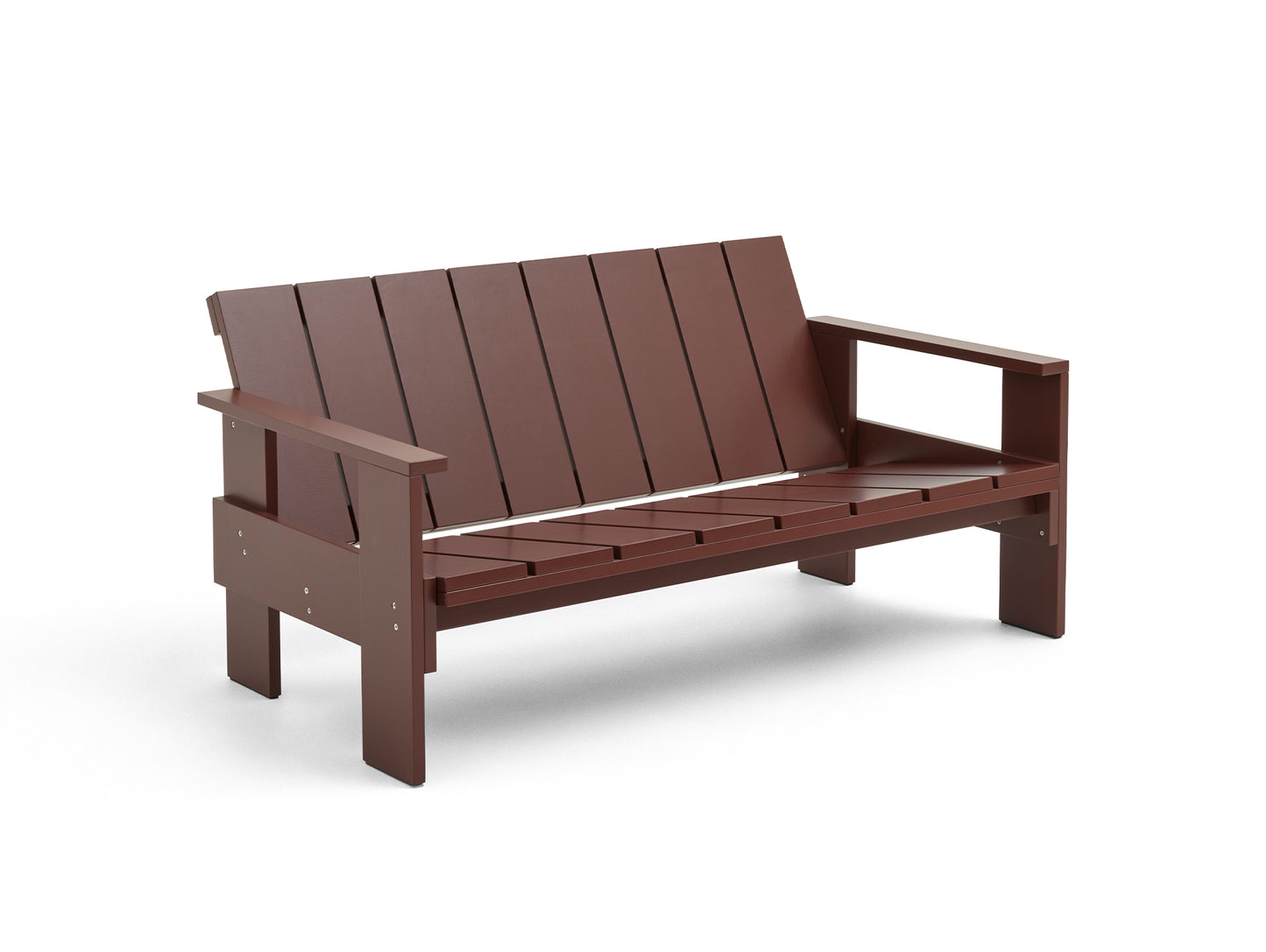 Crate Lounge Sofa by HAY - Iron Red Lacquered Pinewood