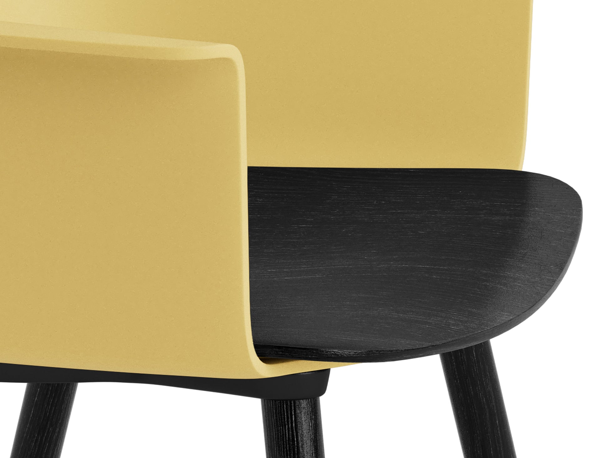 Layout Armchair Wood Base by HAY - Plywood Seat (222) / Black Lacquered Oak Base / Biscotti / Black Oak Seat