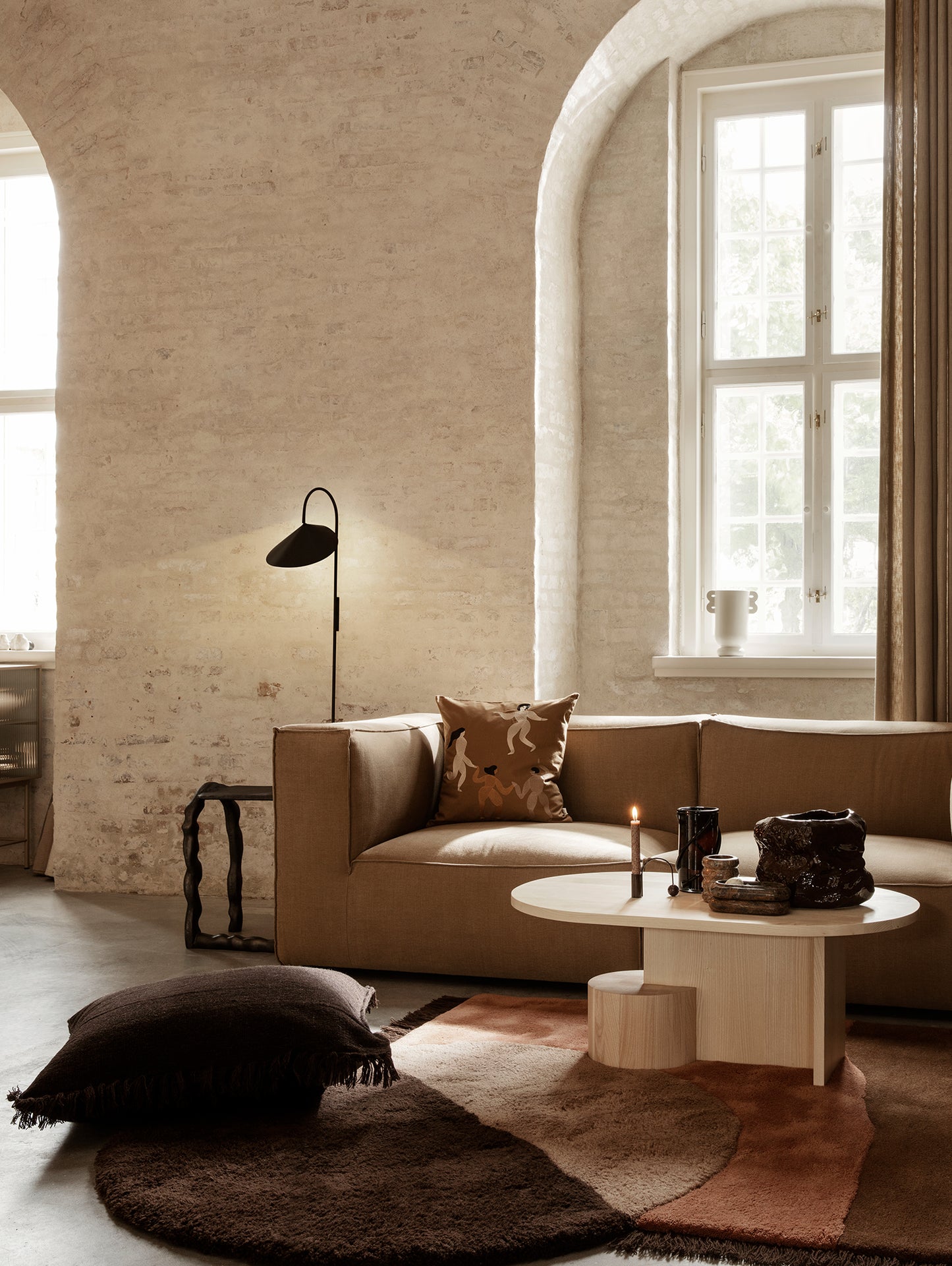 Black Arum Tall Wall Lamp by Ferm Living