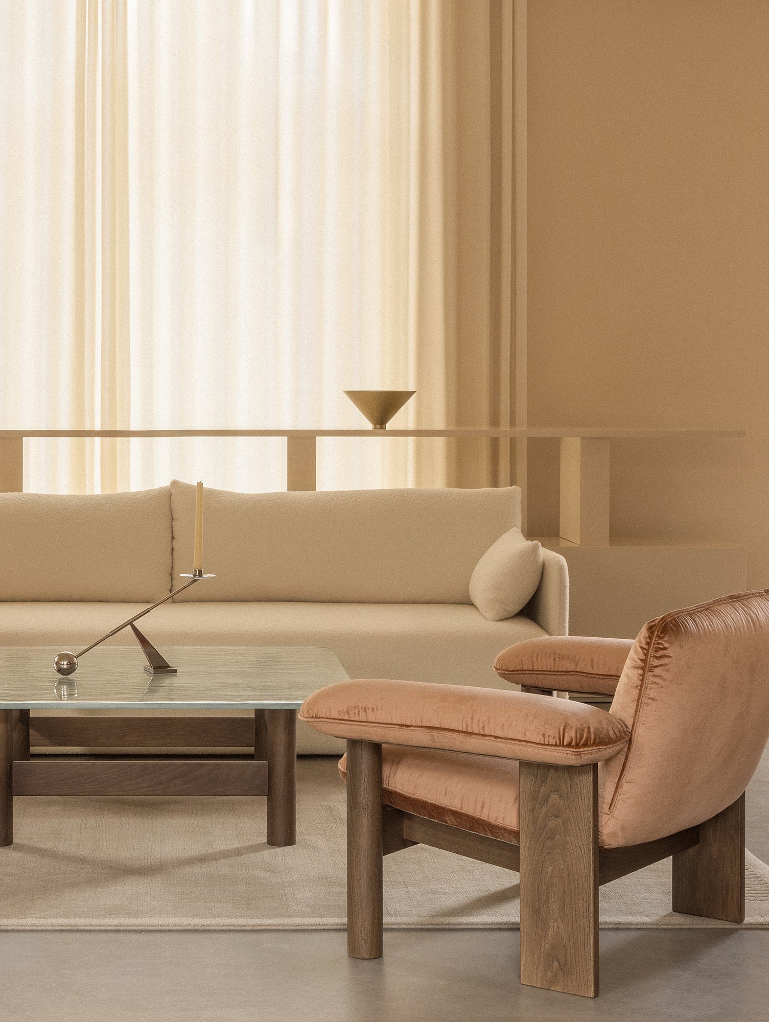 Brasilia Lounge Table by Audo Copenhagen - Dark Stained Oak