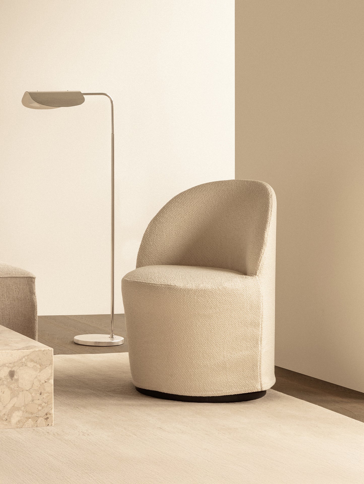 Tearoom Club Chair with Loose Cover - Swivel Base with Return by Audo Copenhagen