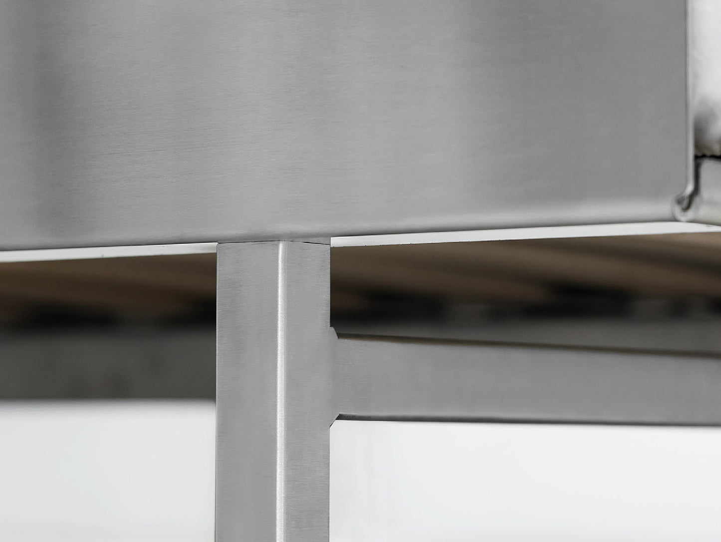 Bed 90 - 180 cm (High) - Stainless Steel by Moebe