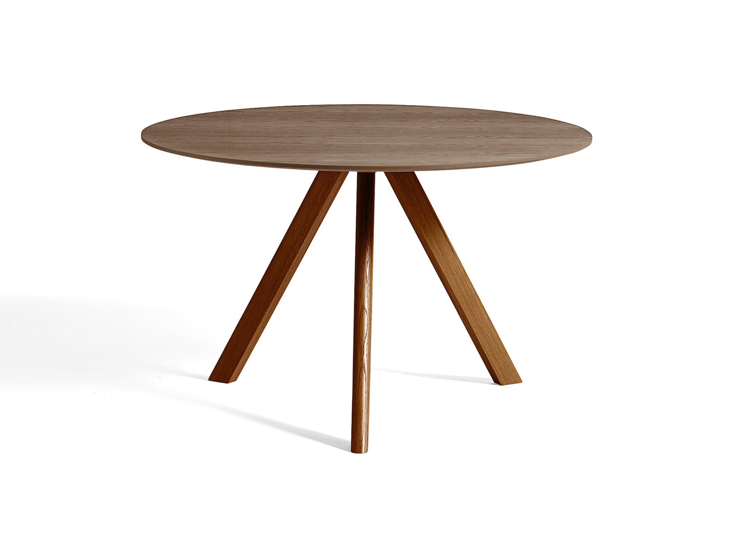 CPH 20 by HAY - Diameter: 120 cm / Lacquered Walnut (Water-Based) / Lacquered Walnut Veneer Tabletop
