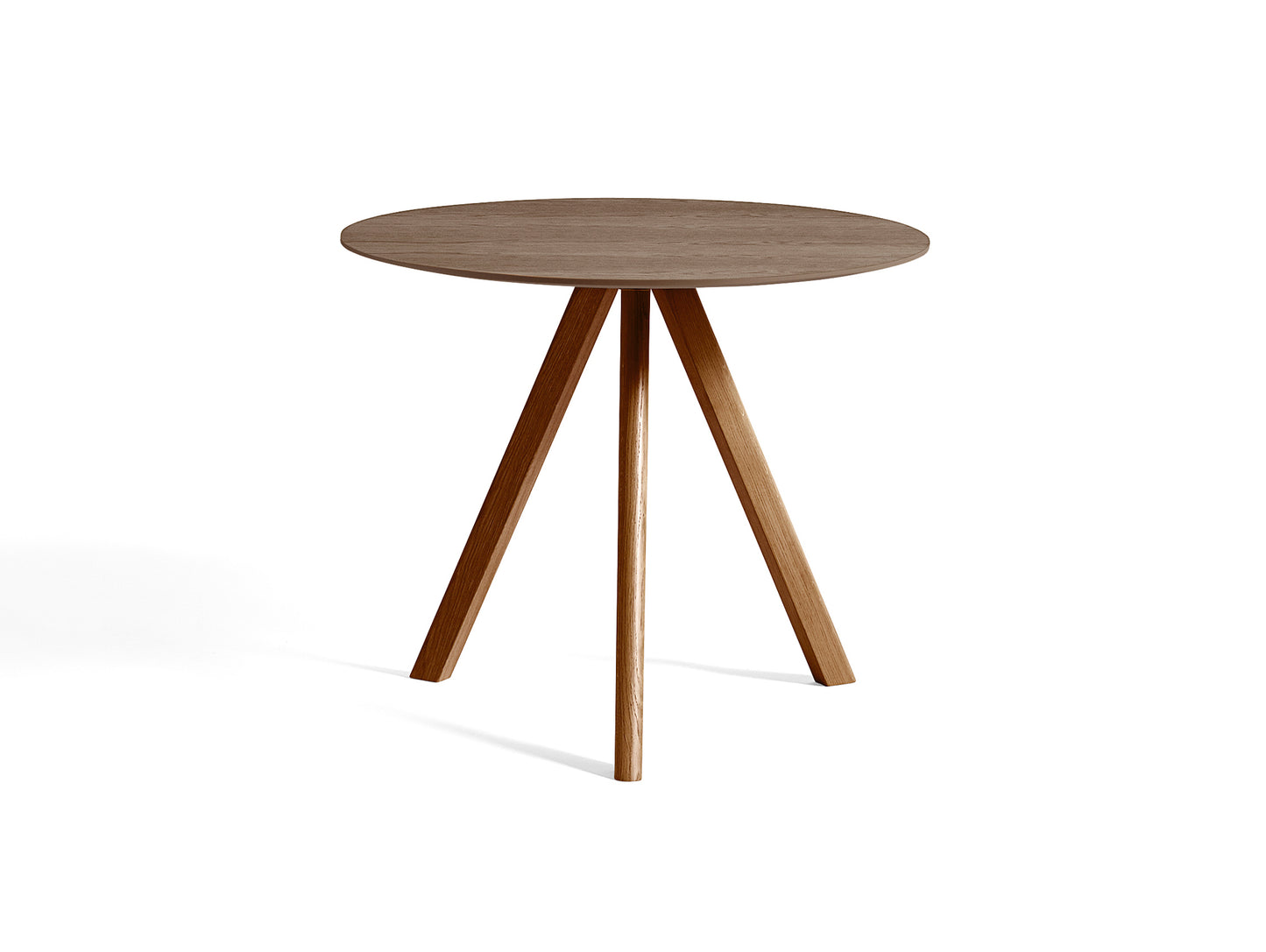 CPH 20 by HAY - Diameter: 90 cm / Lacquered Walnut (Water-Based) / Lacquered Walnut Veneer Tabletop