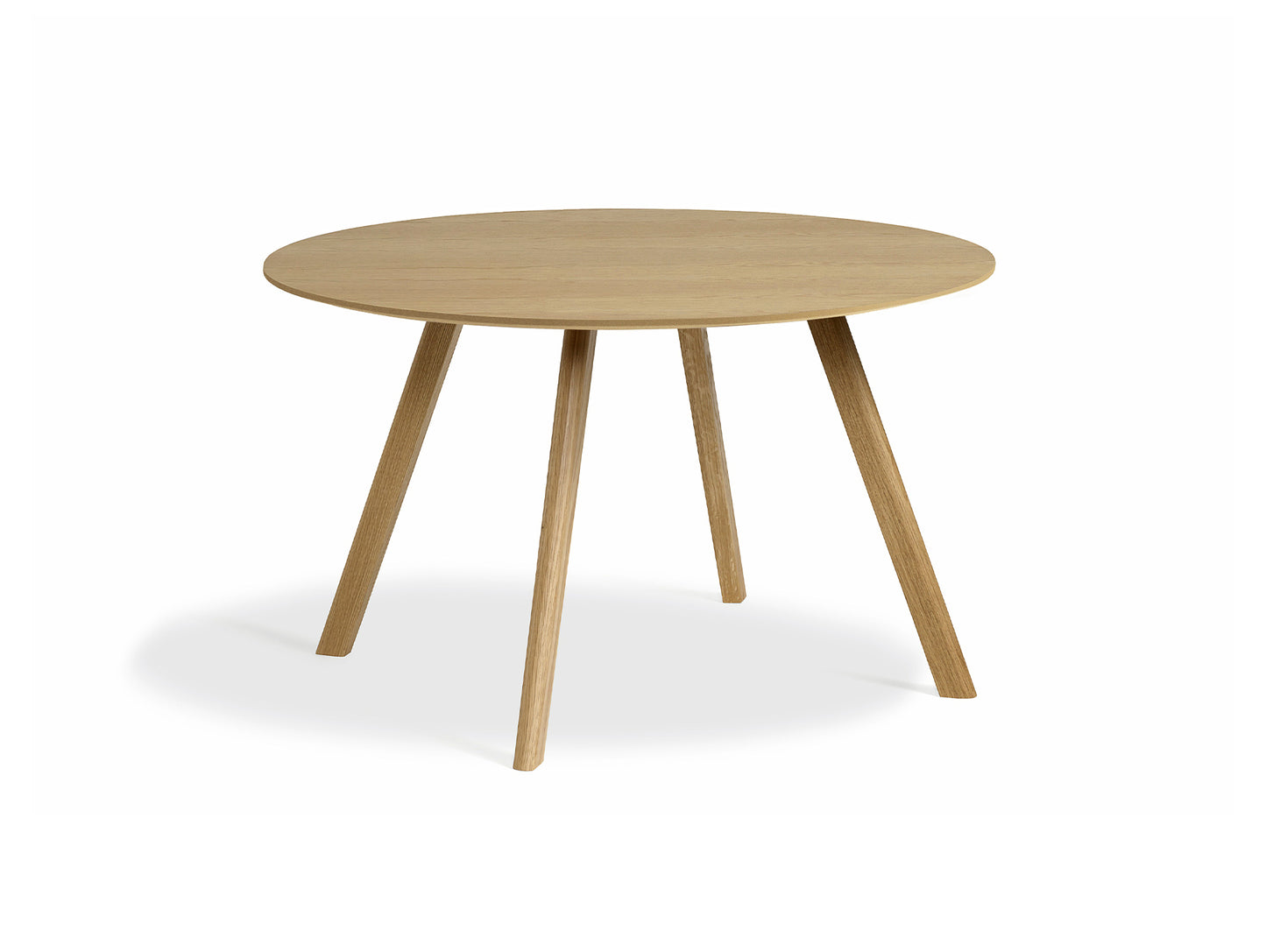 Copenhague Round Dining Table CPH25 by HAY - D120 cm / Lacquered Oak Tabletop / Lacquered Oak Base