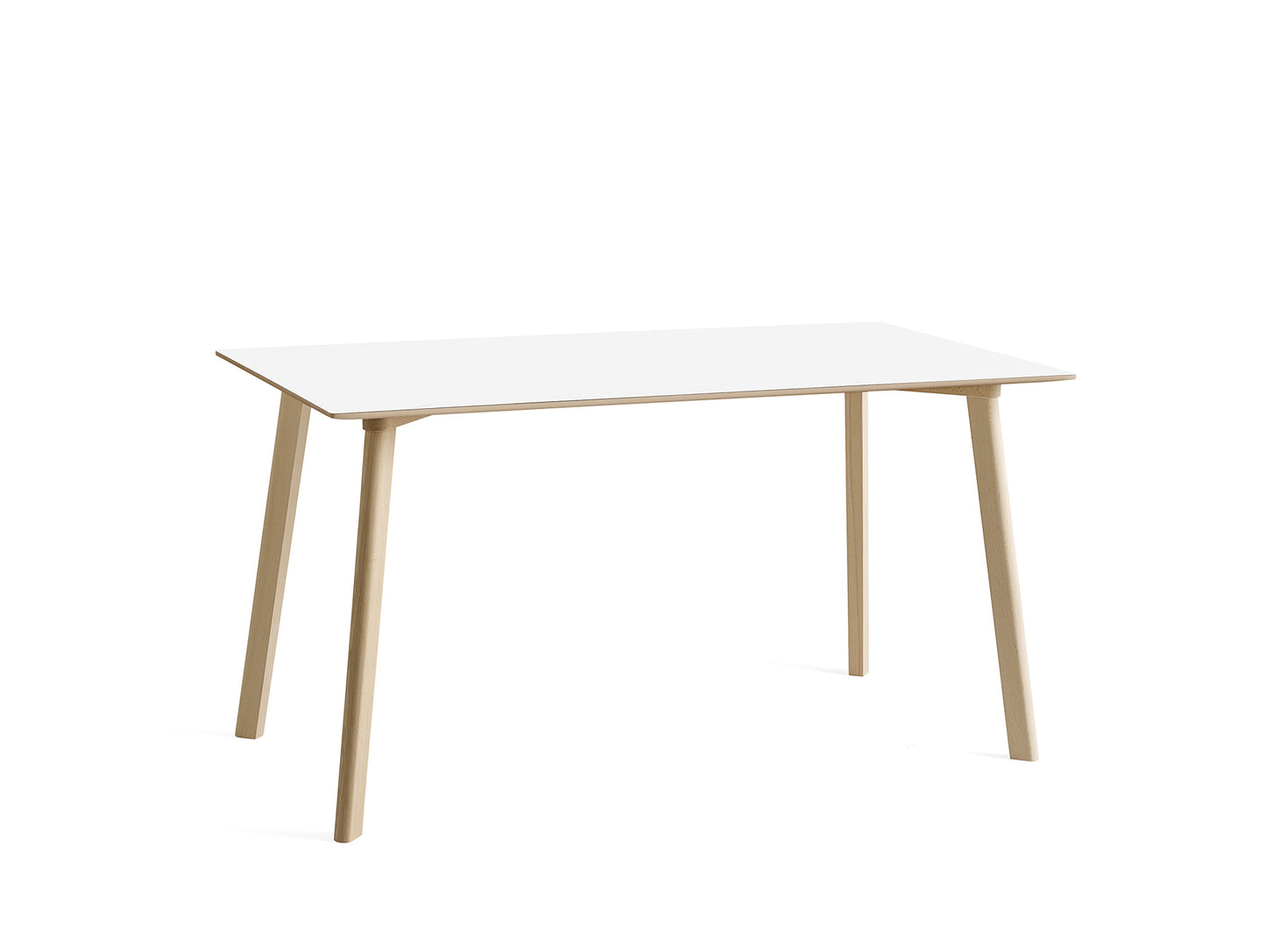 Copenhague Deux Table CPH 210 by HAY -  140x75 cm / Untreated Beech / Pearl White Laminate