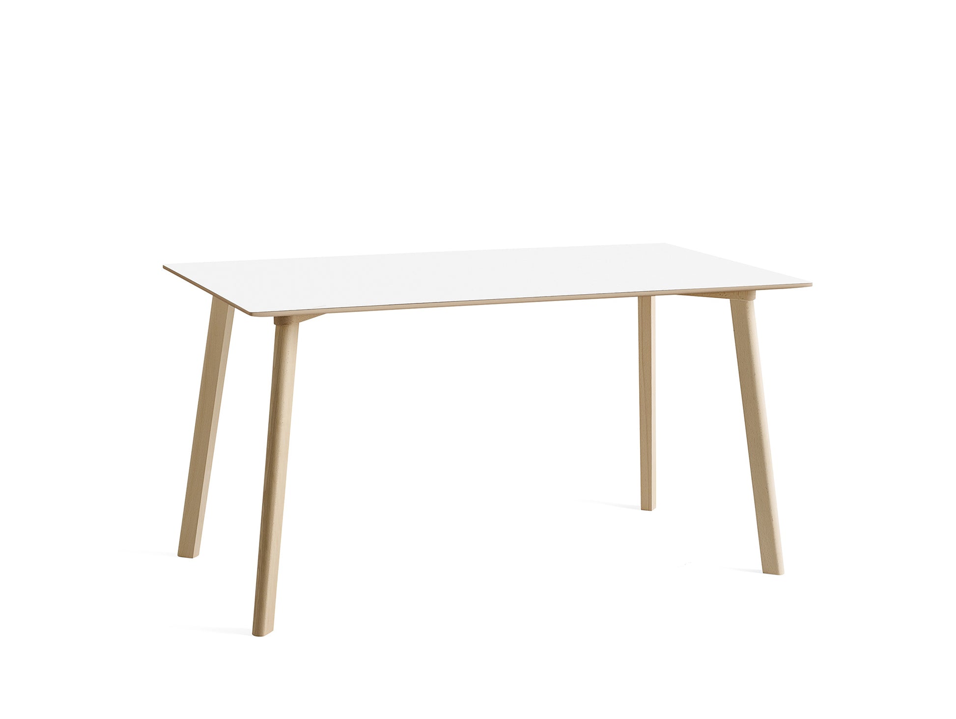 Copenhague Deux Table CPH 210 by HAY -  140x75 cm / Untreated Beech / Pearl White Laminate