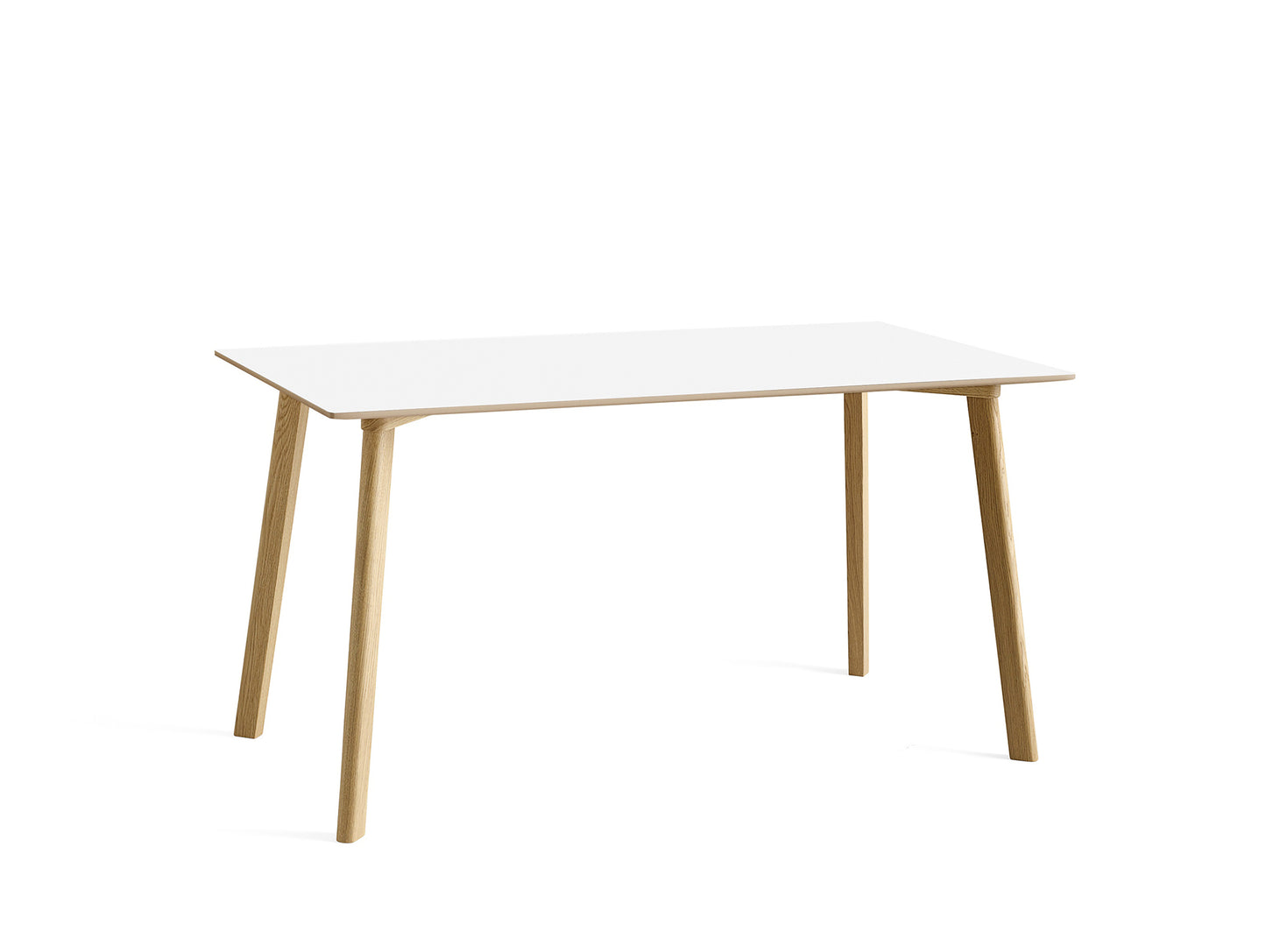 Copenhague Deux Table CPH 210 by HAY -  140x75 cm / Lacquered Oak (Water-Based) / Pearl White Laminate