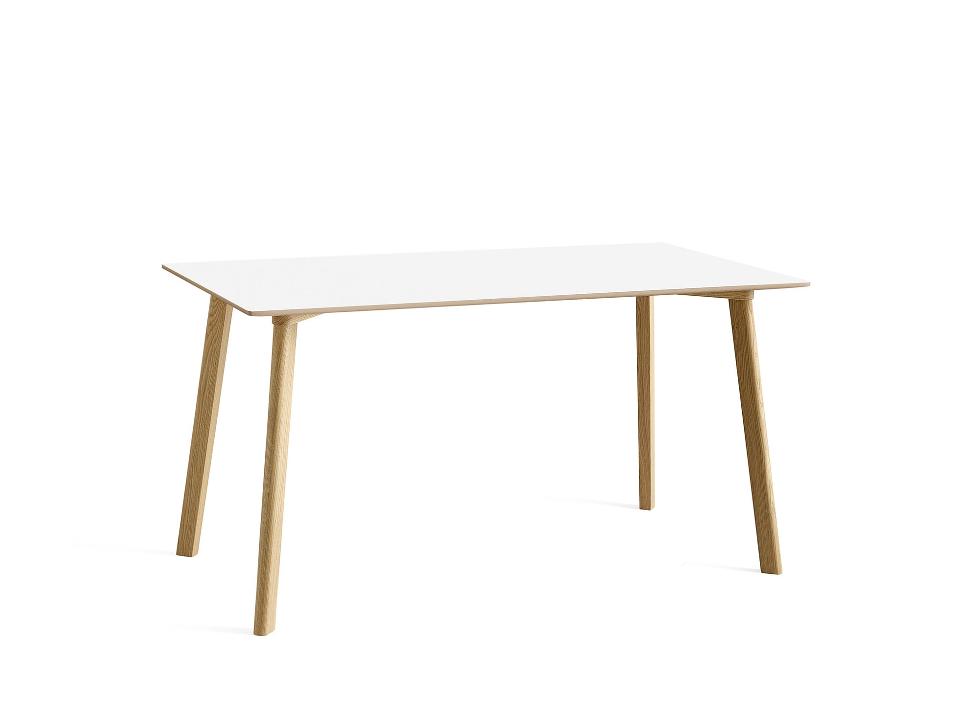 Copenhague Deux Table CPH 210 by HAY -  140x75 cm / Lacquered Oak (Water-Based) / Pearl White Laminate