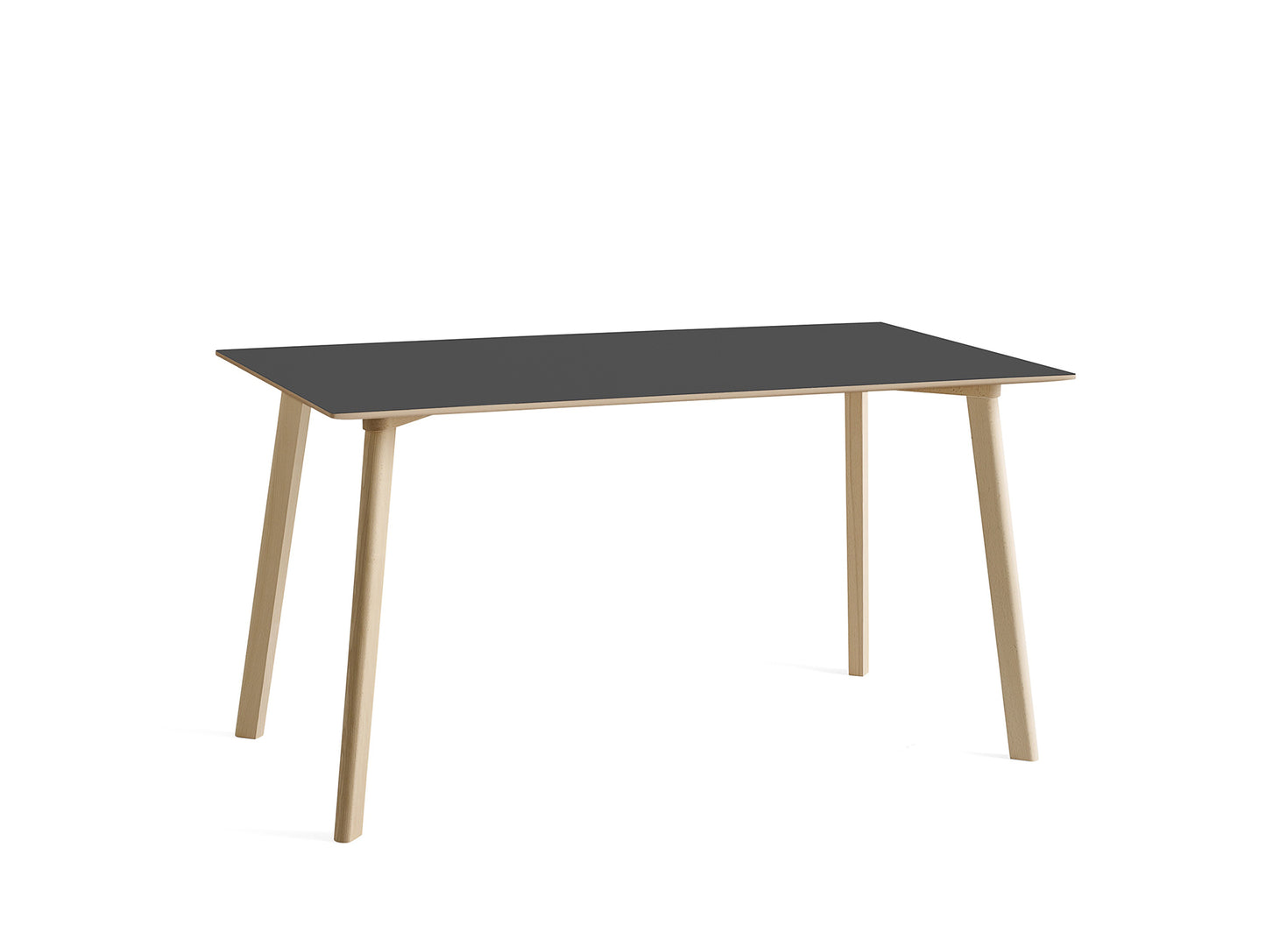 Copenhague Deux Table CPH 210 by HAY -  140x75 cm / Untreated Beech / Stone Grey Laminate