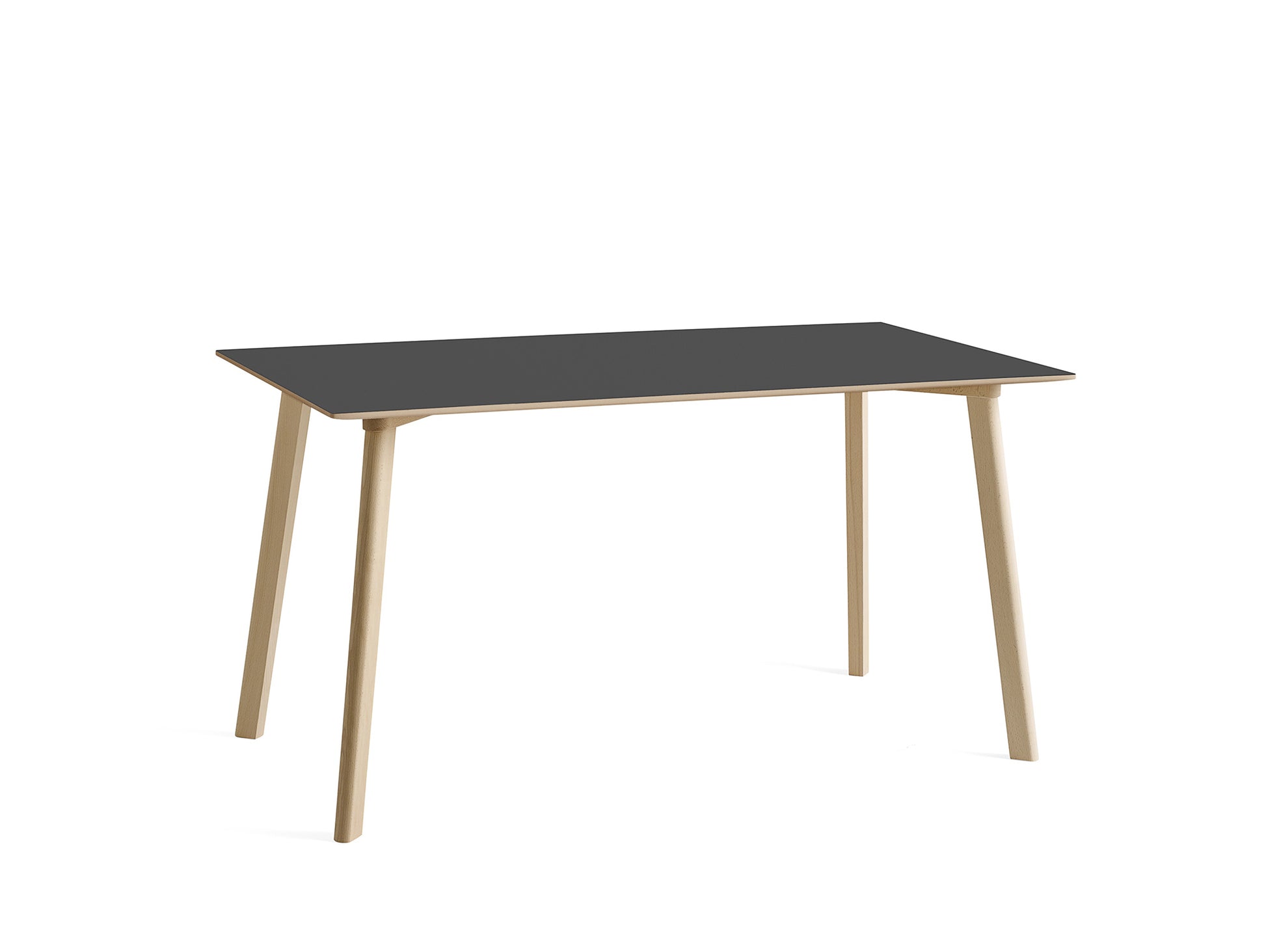 Copenhague Deux Table CPH 210 by HAY -  140x75 cm / Untreated Beech / Stone Grey Laminate
