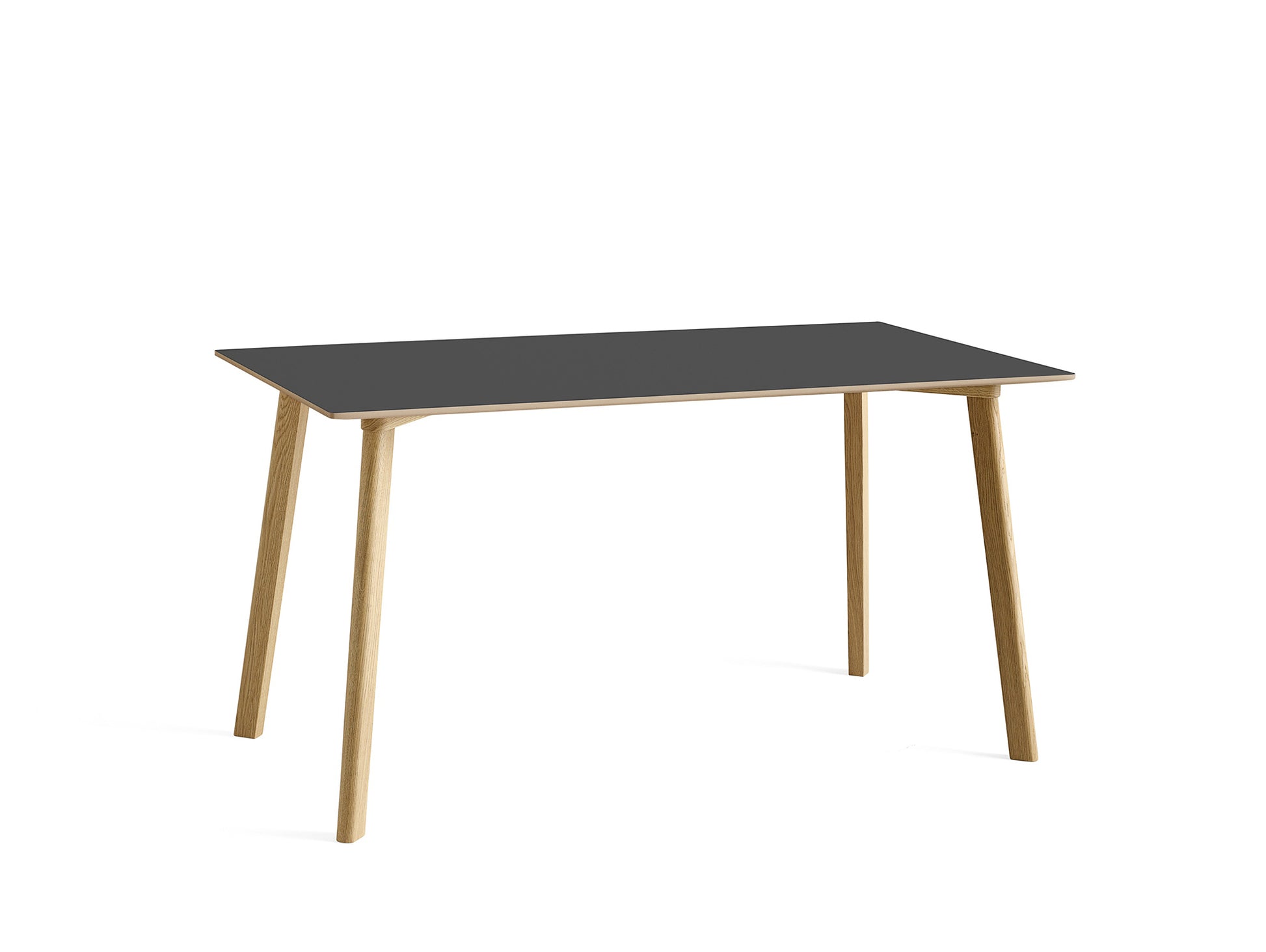 Copenhague Deux Table CPH 210 by HAY -  140x75 cm / Lacquered Oak (Water-Based) / Stone Grey Laminate