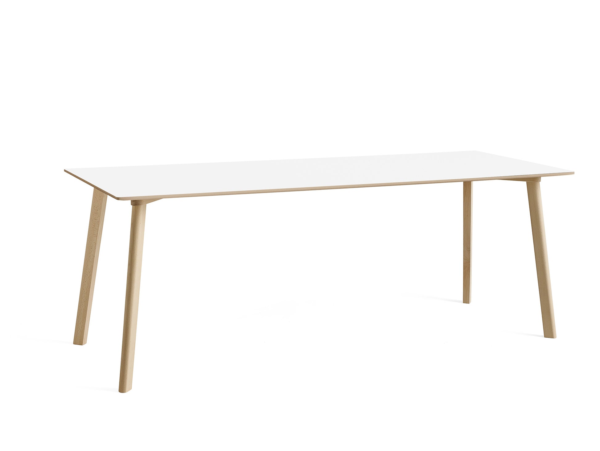 Copenhague Deux Table CPH 210 by HAY -  200x75 cm / Untreated Beech / Pearl White Laminate