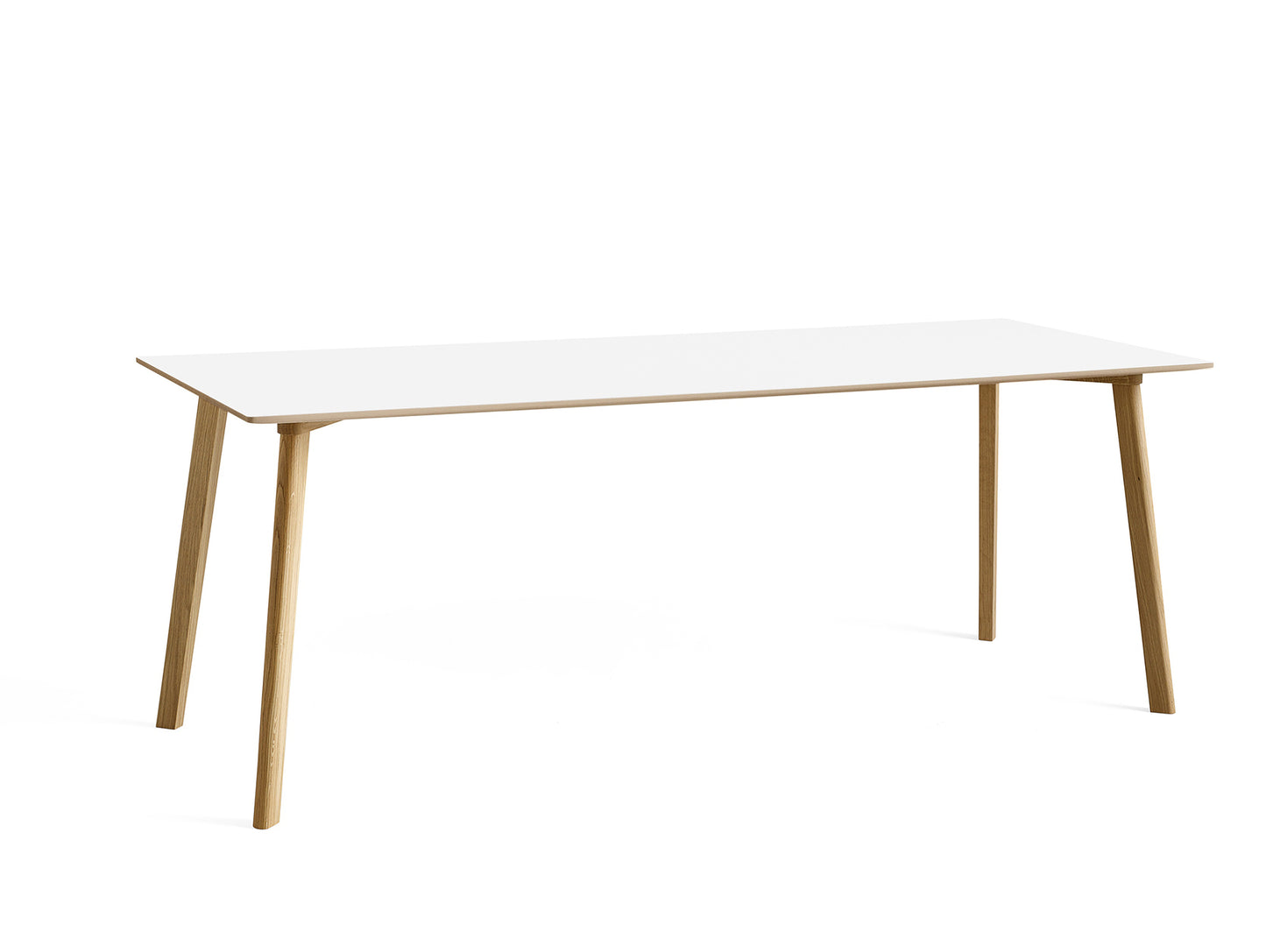 Copenhague Deux Table CPH 210 by HAY -  200x75 cm / Lacquered Oak (Water-Based) / Pearl White Laminate