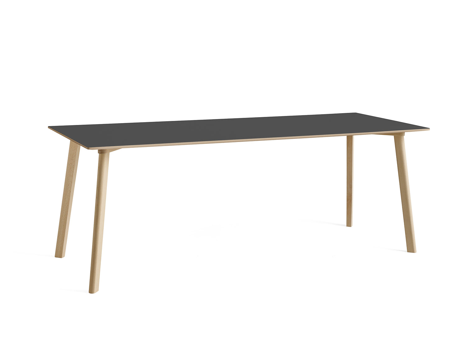 Copenhague Deux Table CPH 210 by HAY -  200x75 cm / Lacquered Oak (Water-Based) / Stone Grey Laminate