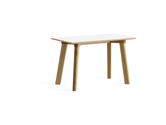 Copenhague Deux Bench CPH215 by HAY - L75 cm / Lacquered Oak Base / Pearl White Laminate