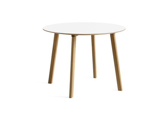 Copenhague Deux Table CPH 220 by HAY - D98 / Lacquered Oak Base / Pearl White Laminate