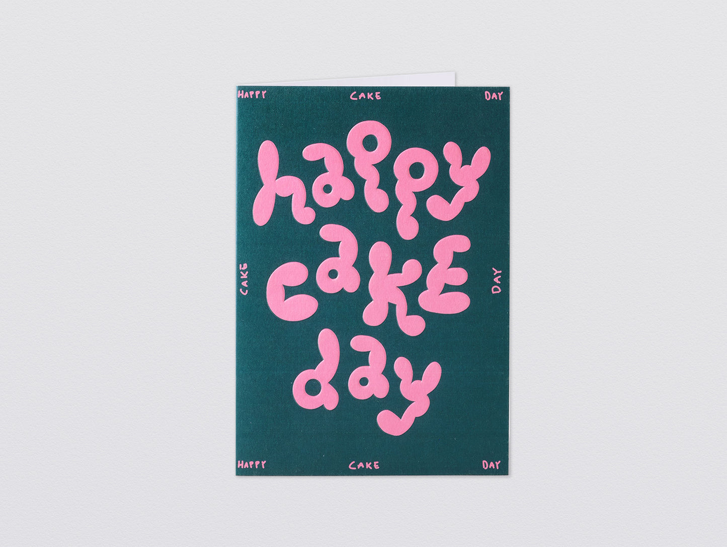 'Happy Cake Day' Embossed Greetings Card by Wrap