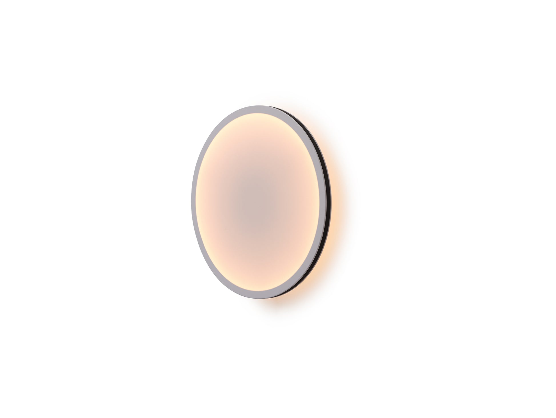 Calm Wall Lamp by Muuto - D50 cm / Without an Inline Dimmer and Plug / White Shade / Black Edge