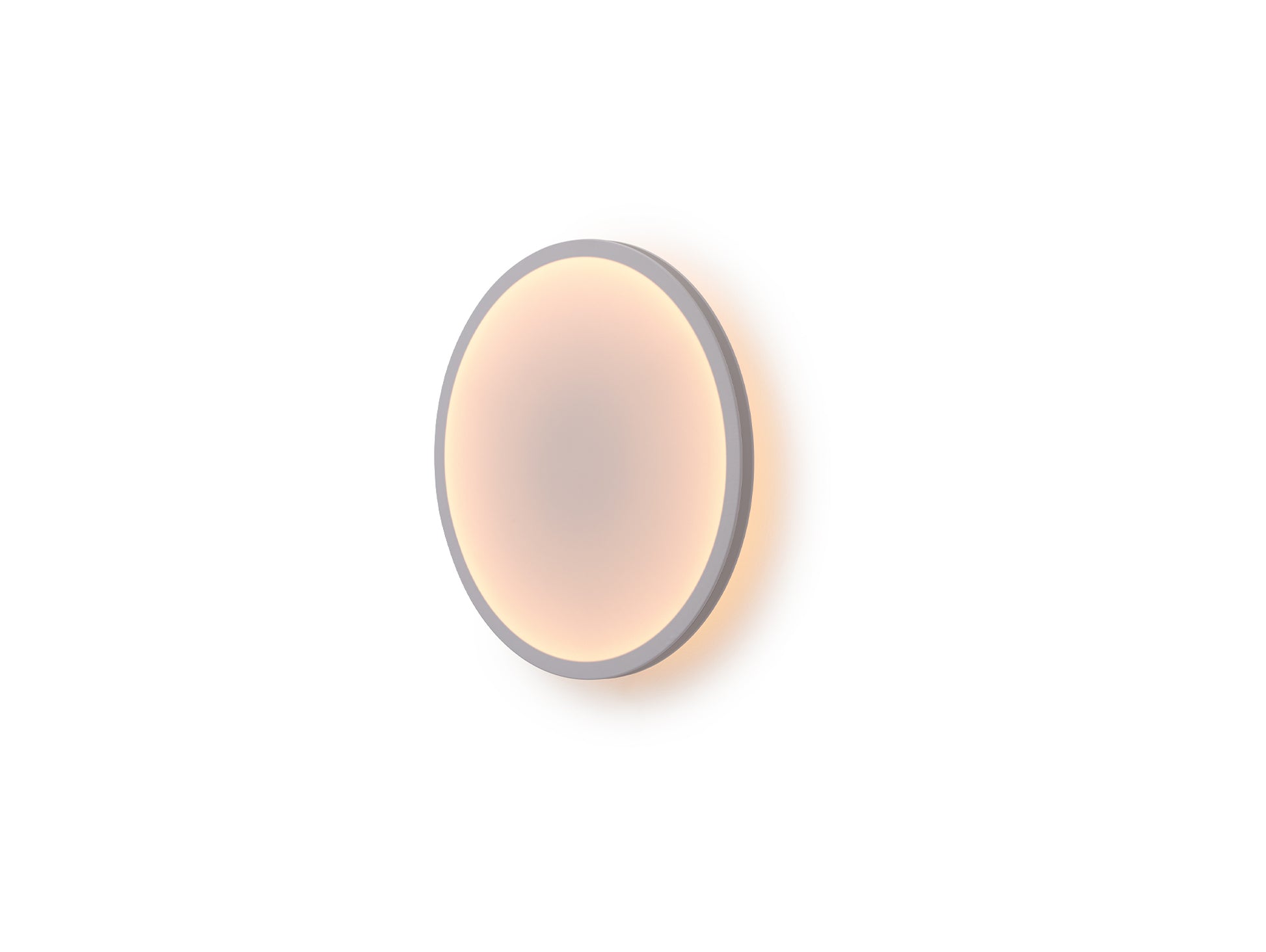 Calm Wall Lamp by Muuto - D50 cm / Without an Inline Dimmer and Plug /White Shade / Grey Edge