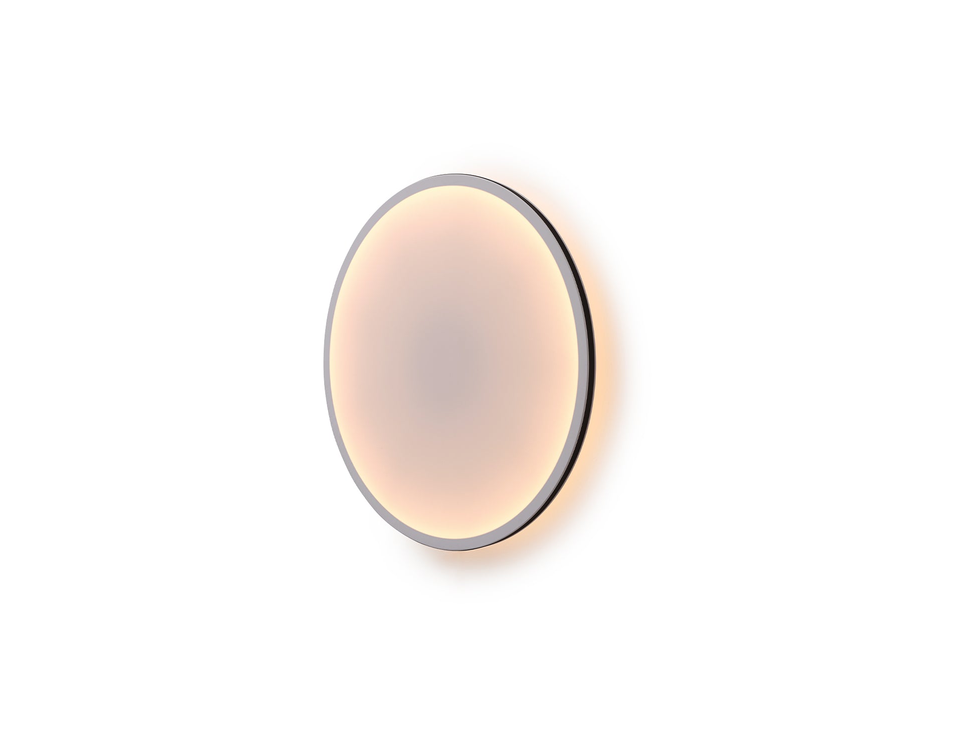 Calm Wall Lamp by Muuto - D68 cm / Without an Inline Dimmer and Plug /White Shade / Black Edge