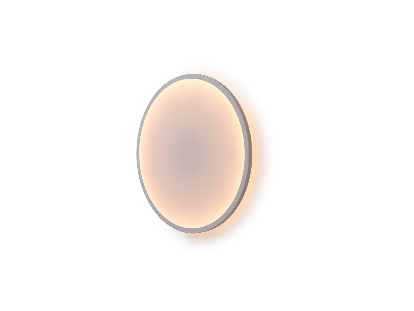 Calm Wall Lamp by Muuto - D68 cm / Without an Inline Dimmer and Plug /White Shade / Grey Edge