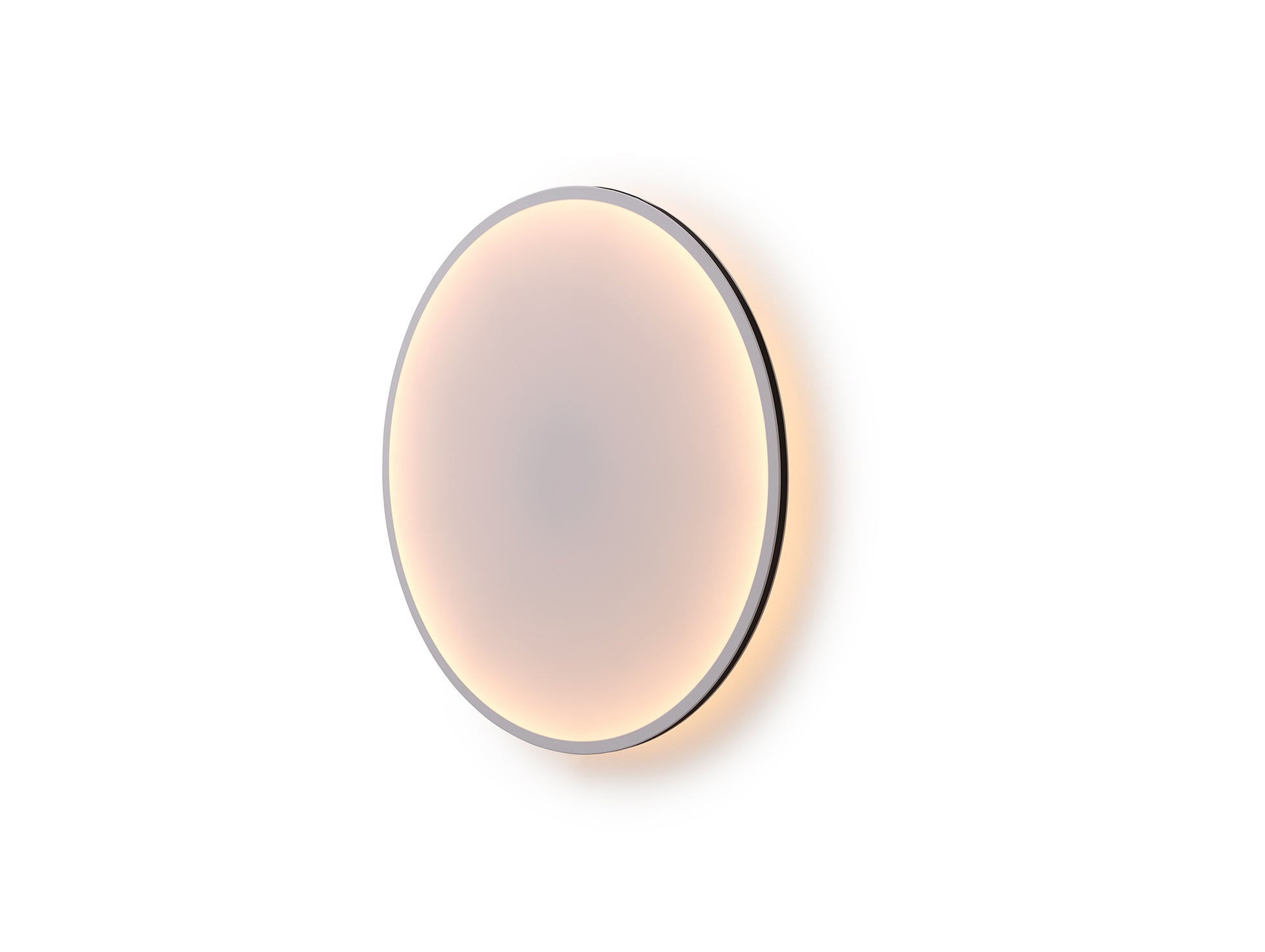 Calm Wall Lamp by Muuto - D90 cm / Without an Inline Dimmer and Plug /White Shade / Black Edge