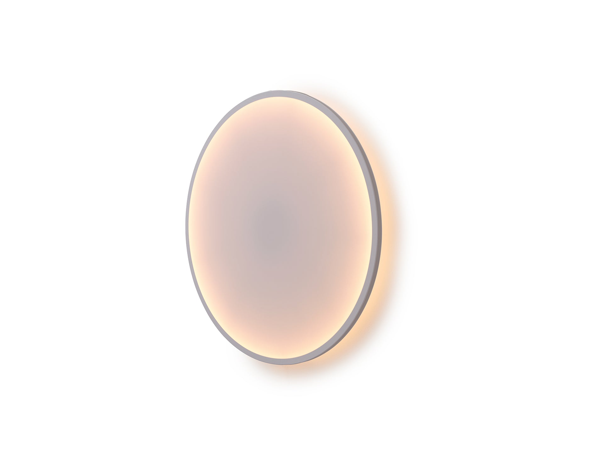 Calm Wall Lamp by Muuto - D90 cm / Without an Inline Dimmer and Plug /White Shade / Grey Edge