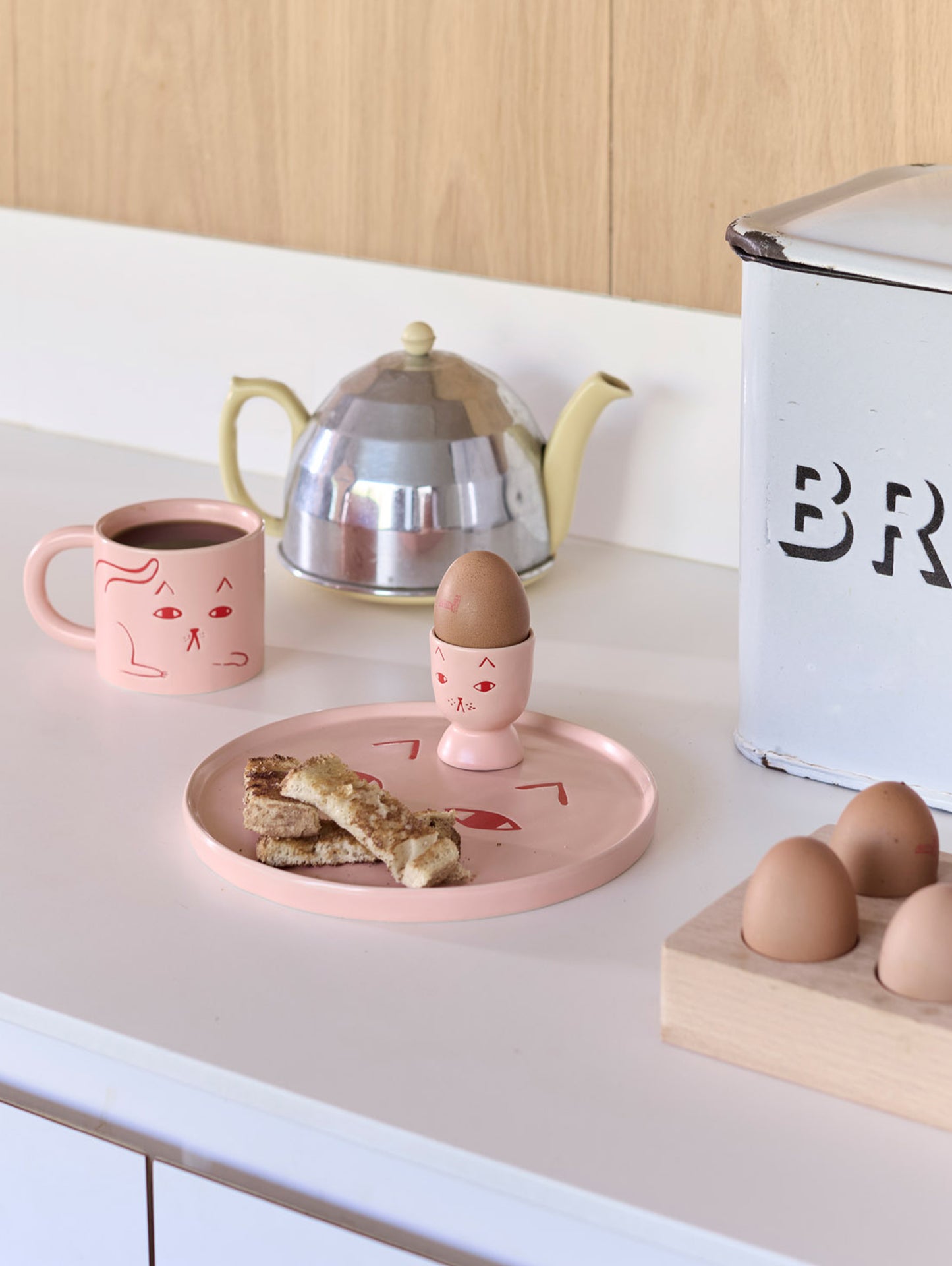 Cat Egg Cup by Donna Wilson